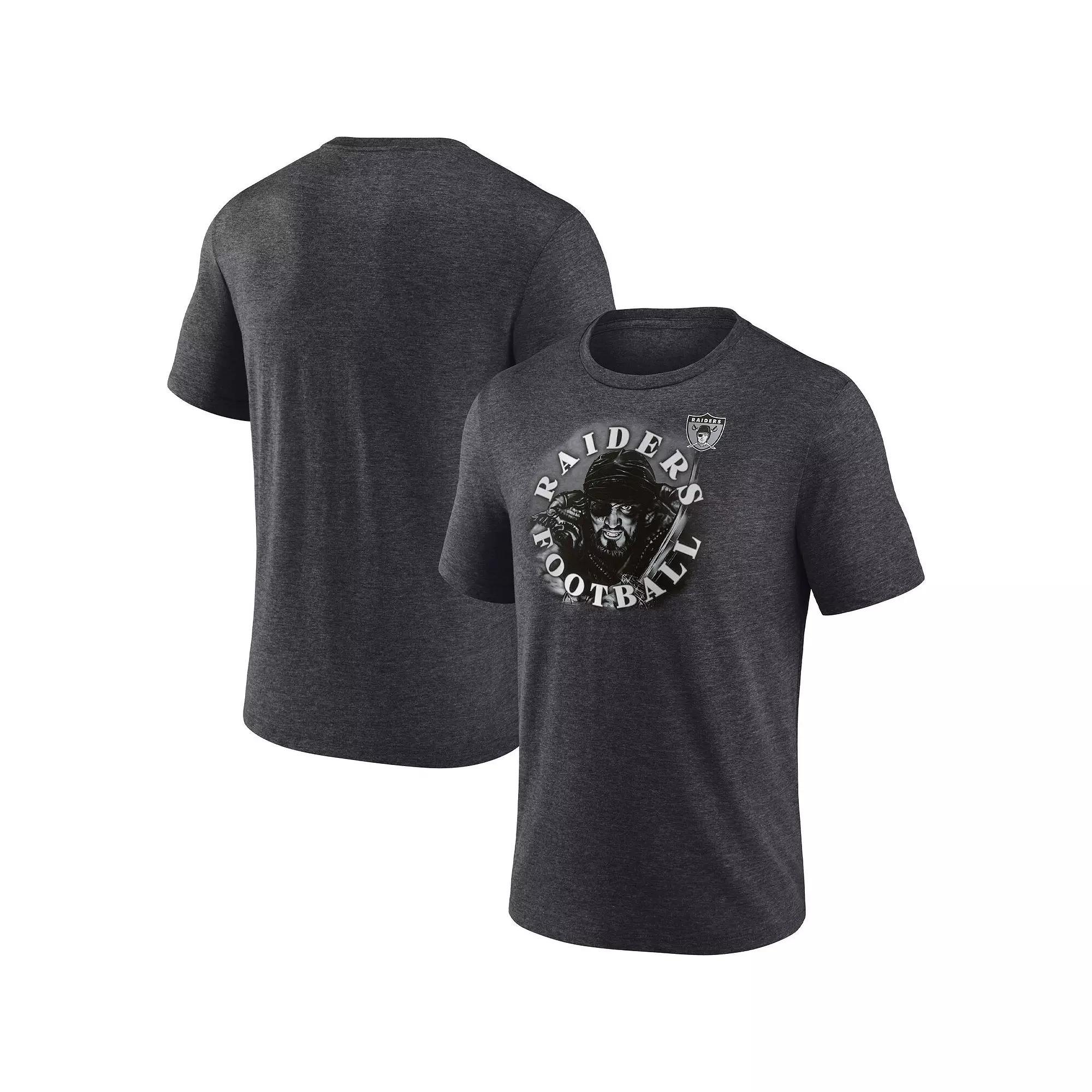 Men's Fanatics Branded Heathered Charcoal Las Vegas Raiders Sporting Chance T-Shirt,  Product Image