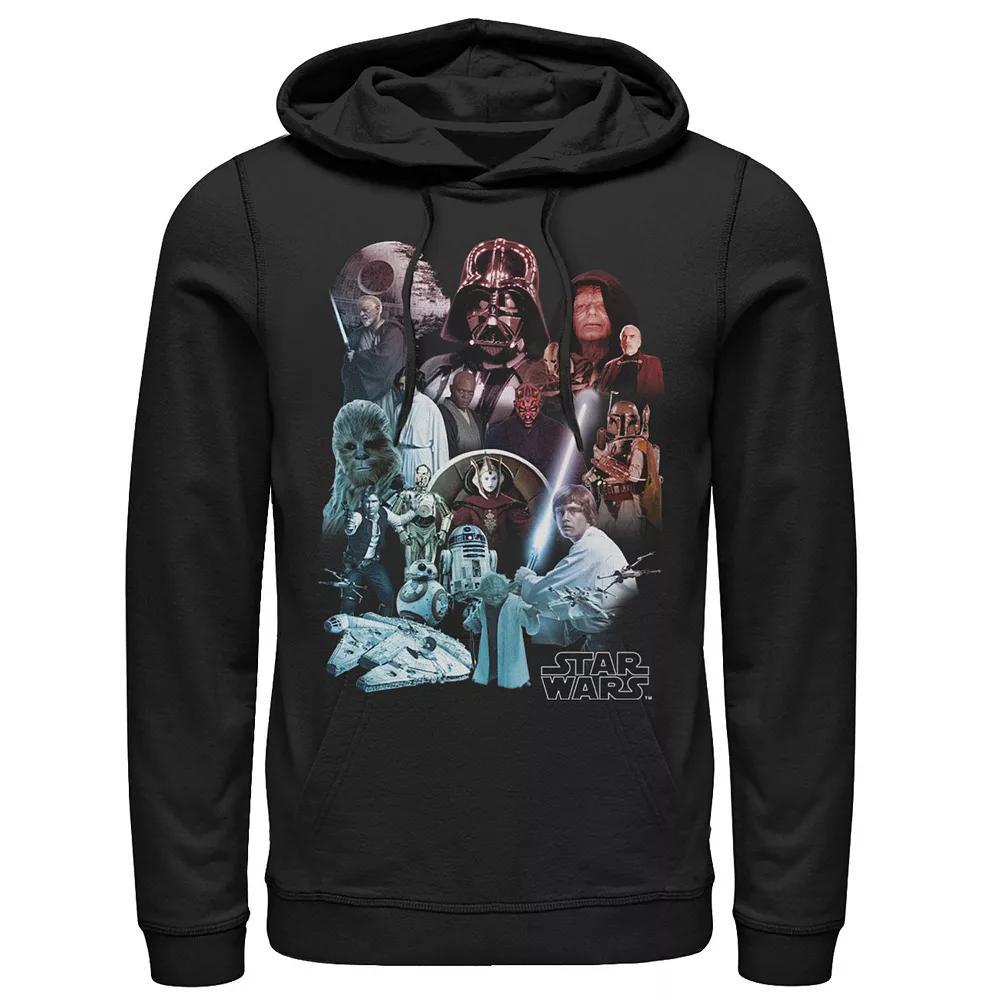 Men's Star Wars Character Collage Poster Hoodie, Size: XL, Black Product Image