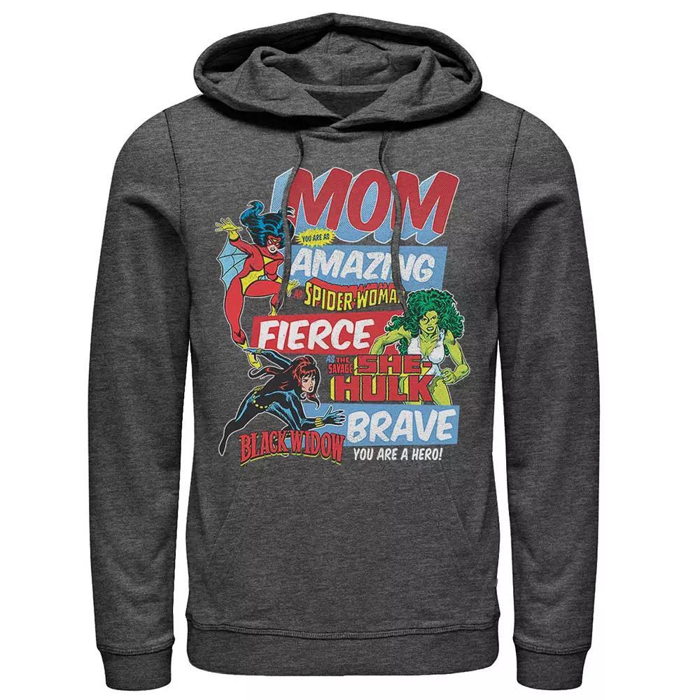 Men's Marvel Vintage Retro Amazing Mom Hoodie, Size: Medium, Grey Heather Product Image