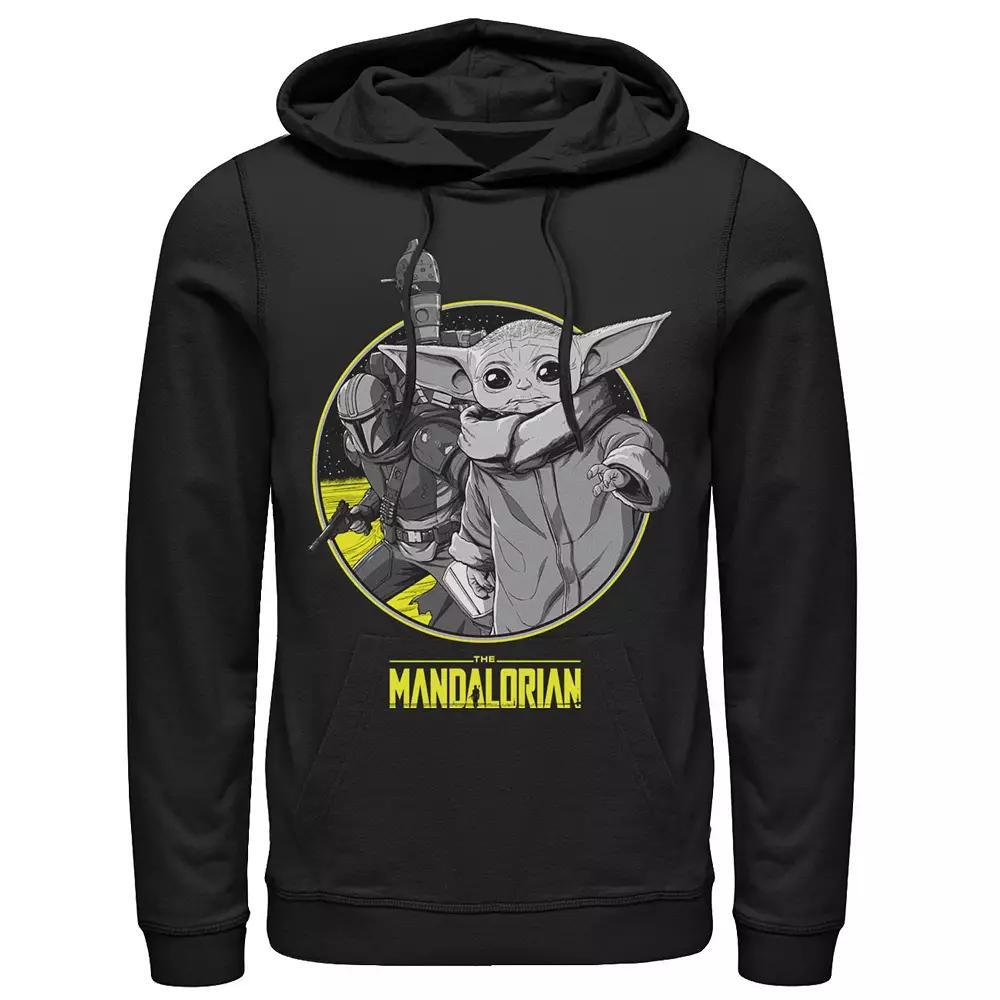Men's Star Wars: The Mandalorian The Child Group Shot Logo Hoodie,  Product Image