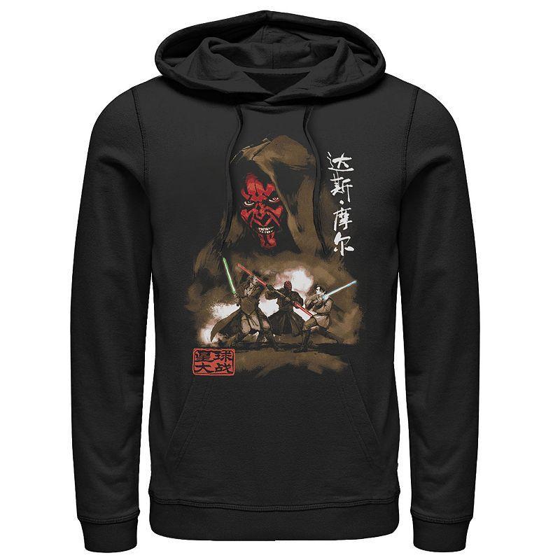 Men's Star Wars Darth Maul Battle Portrait Hoodie, Size: 3XL, Black Product Image