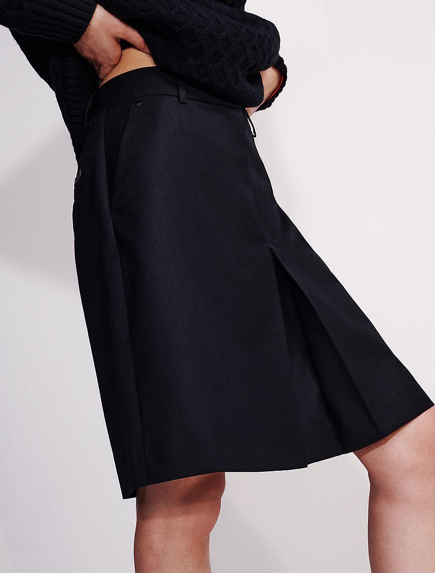 Wool Blend Tailored Skirt Product Image