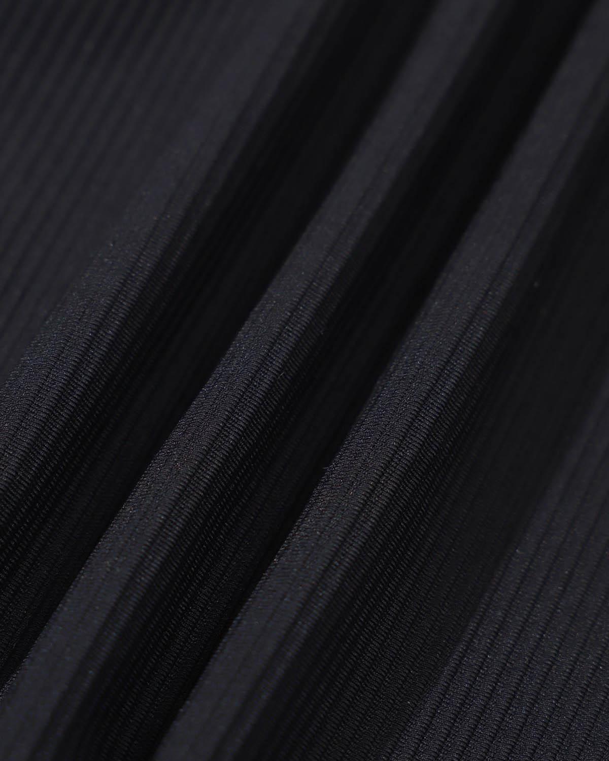 The Black Contrast Ribbed Bikini Bottom Product Image