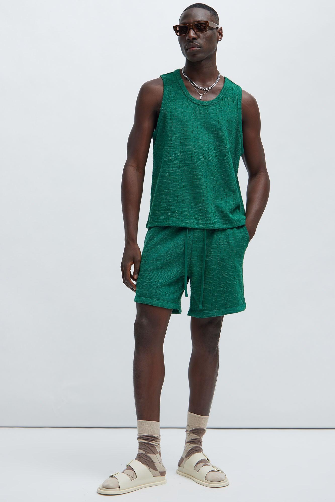 Jordan Textured Tank Top - Green Product Image