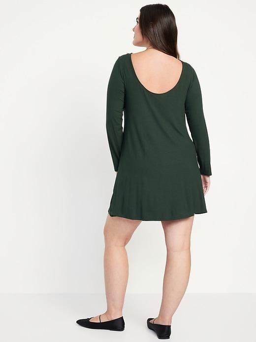 Long-Sleeve Mini Swing Dress Product Image