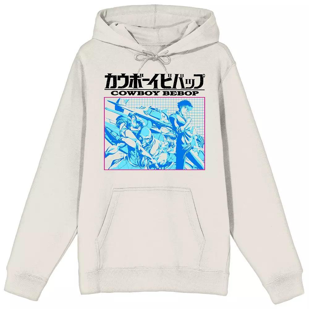 Men's Cowboy Bebop Neon Group Shot Hoodie, Size: Large, Off White Product Image