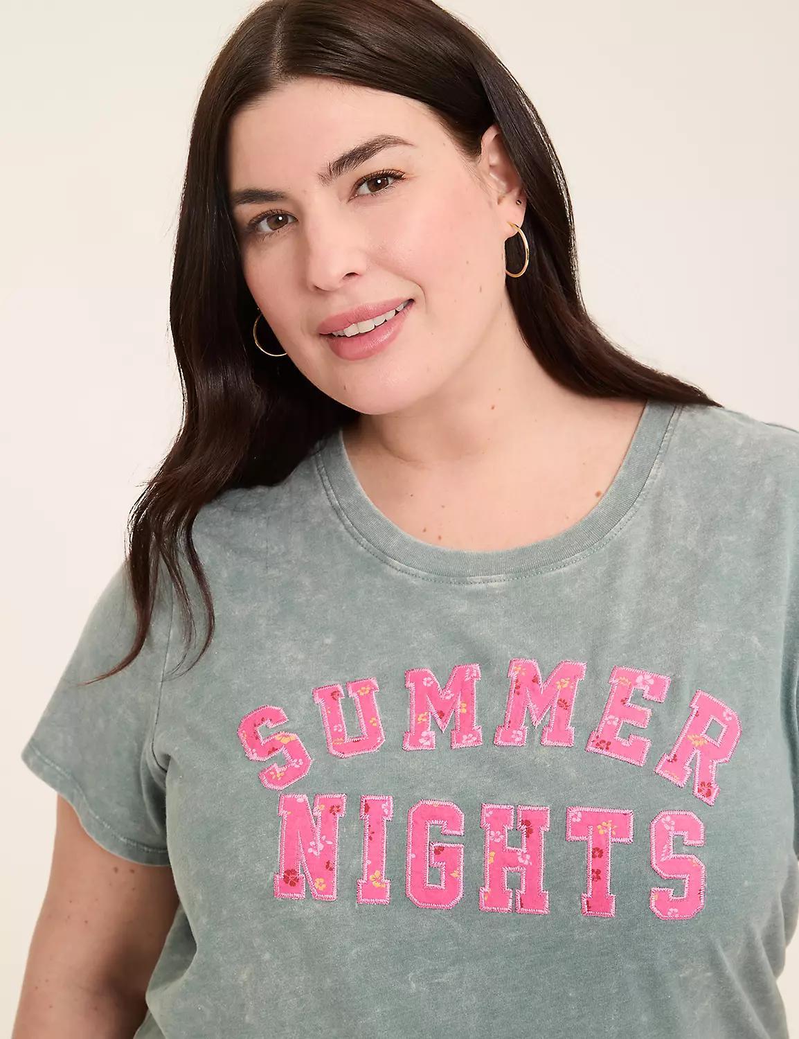 Textured Summer Nights Graphic Tee Product Image