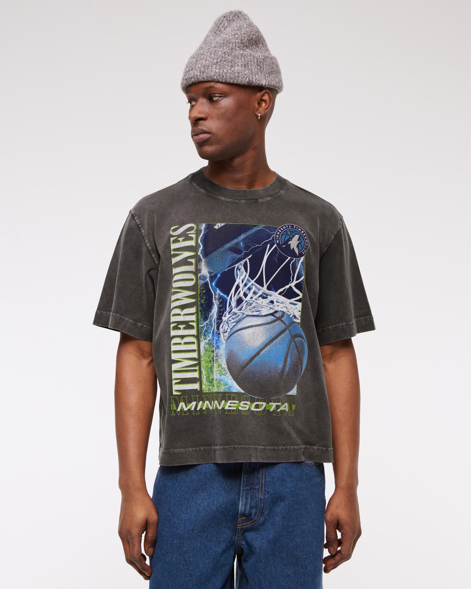 Cropped Minnesota Timberwolves Graphic Tee Product Image