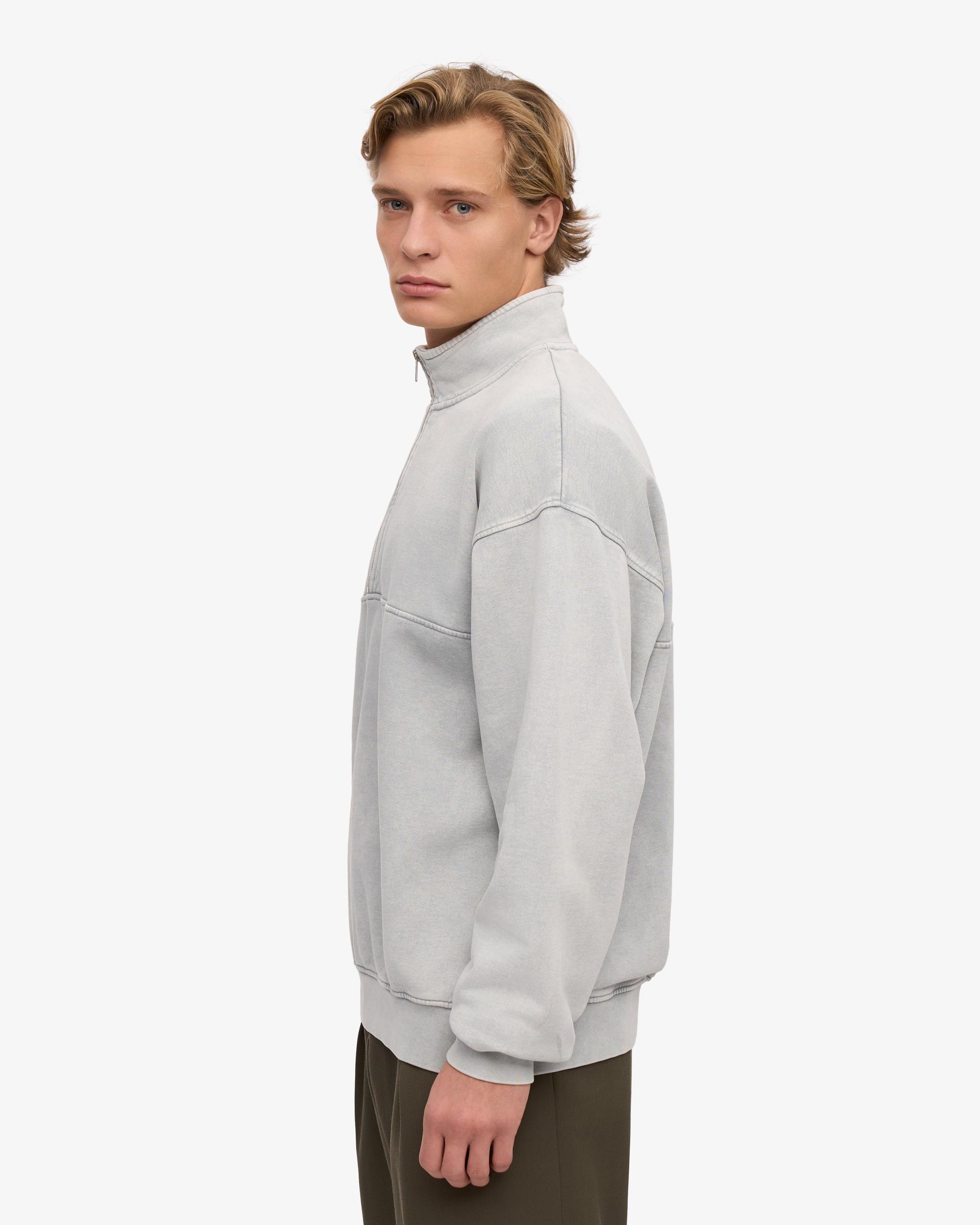 Organic Quarter Zip - Faded Grey Product Image