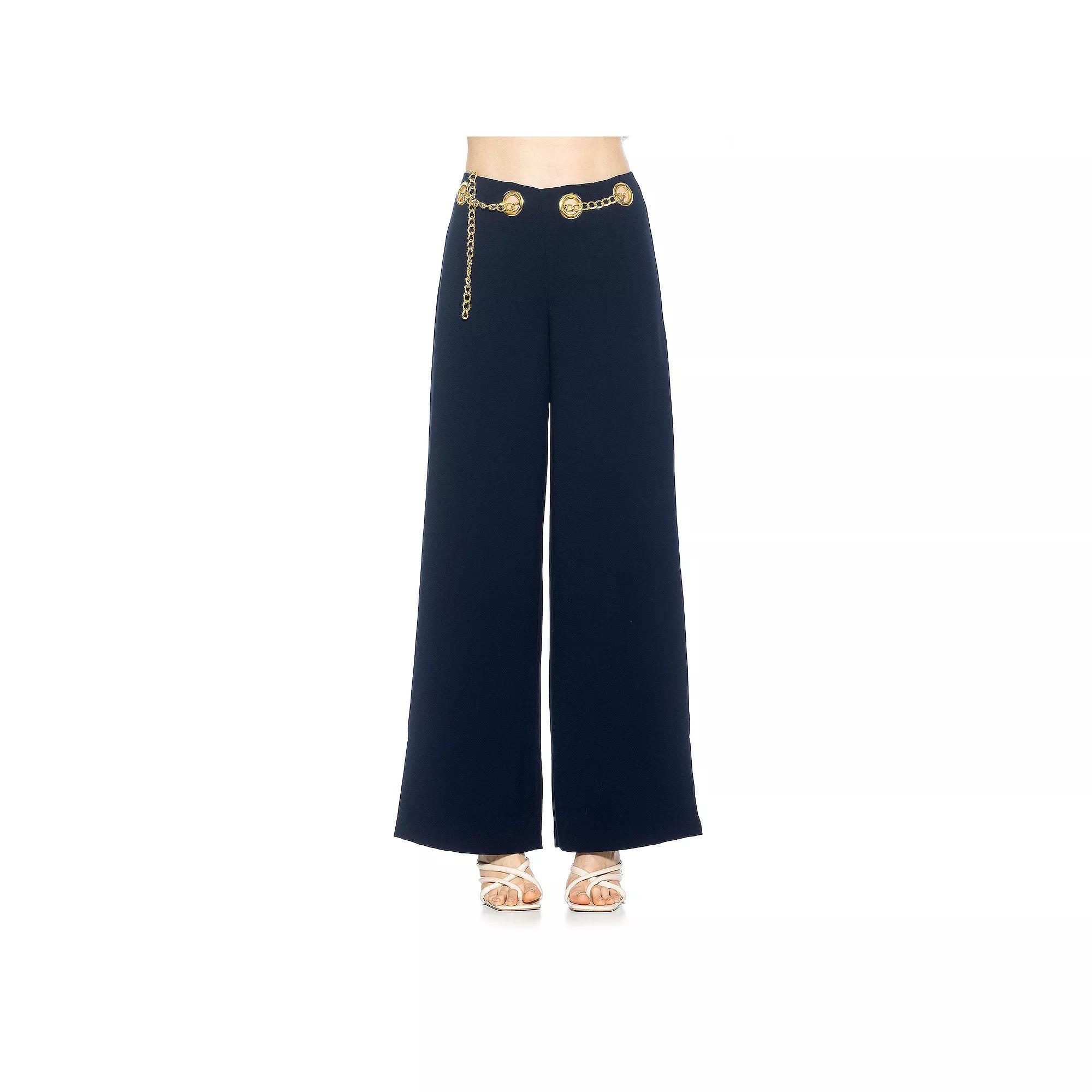 Women's ALEXIA ADMOR Cassie Wide Leg Mid Rise Pants,  Product Image