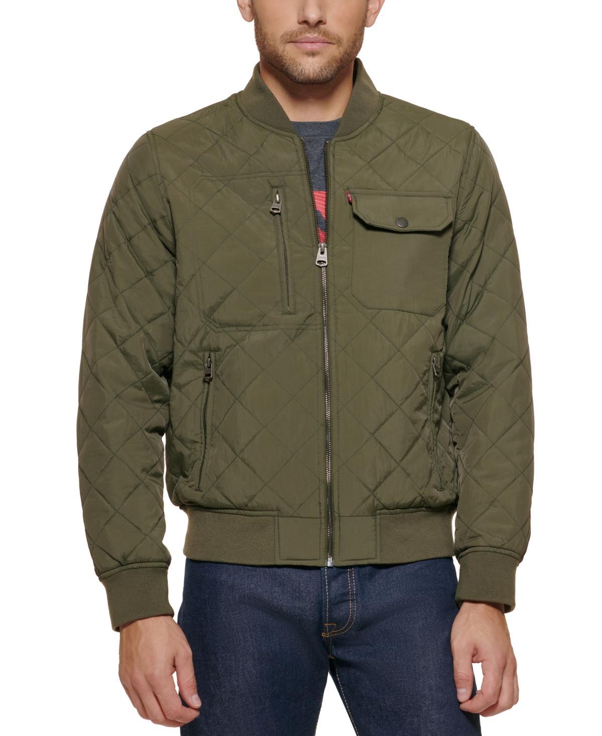 Mens Levis Diamond Quilted Jacket Blue Product Image