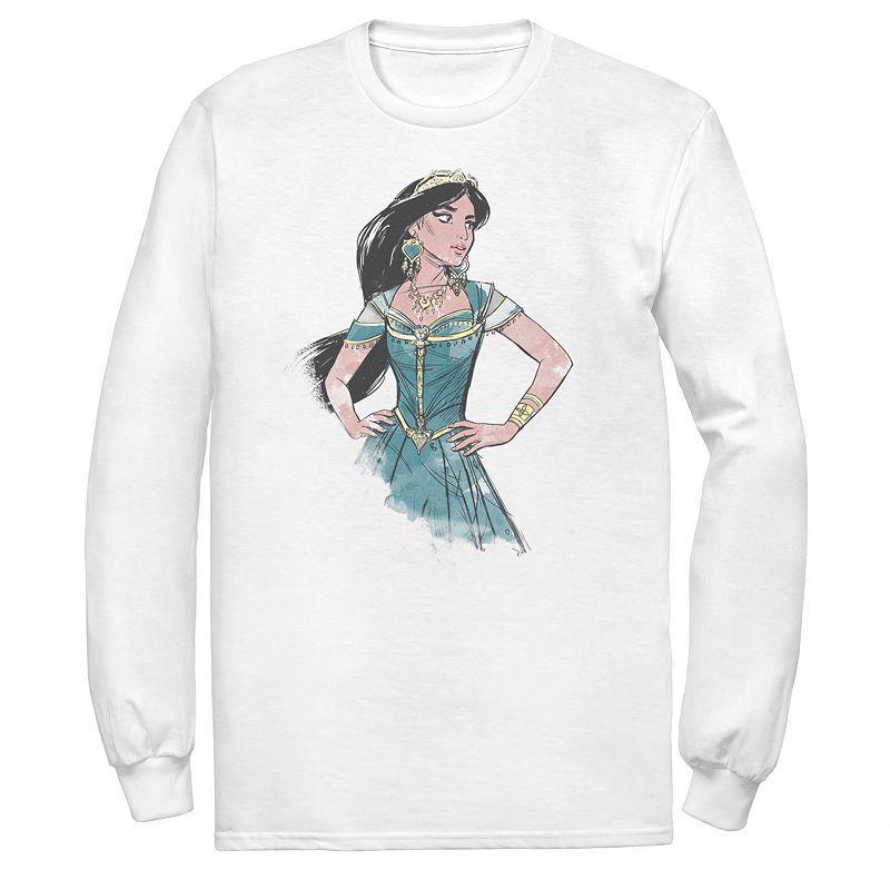 Disneys Aladdin Mens Jasmine Portrait Long Sleeve Graphic Tee Product Image