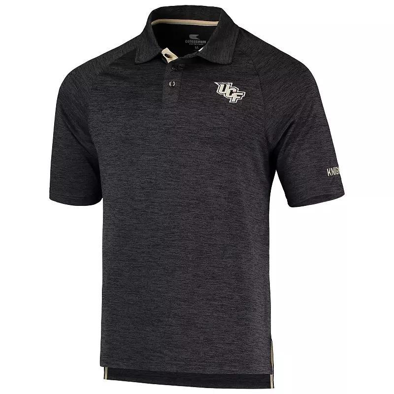 Men's Colosseum Heathered Black UCF Knights Down Swing Polo, Size: XL, Charco Product Image