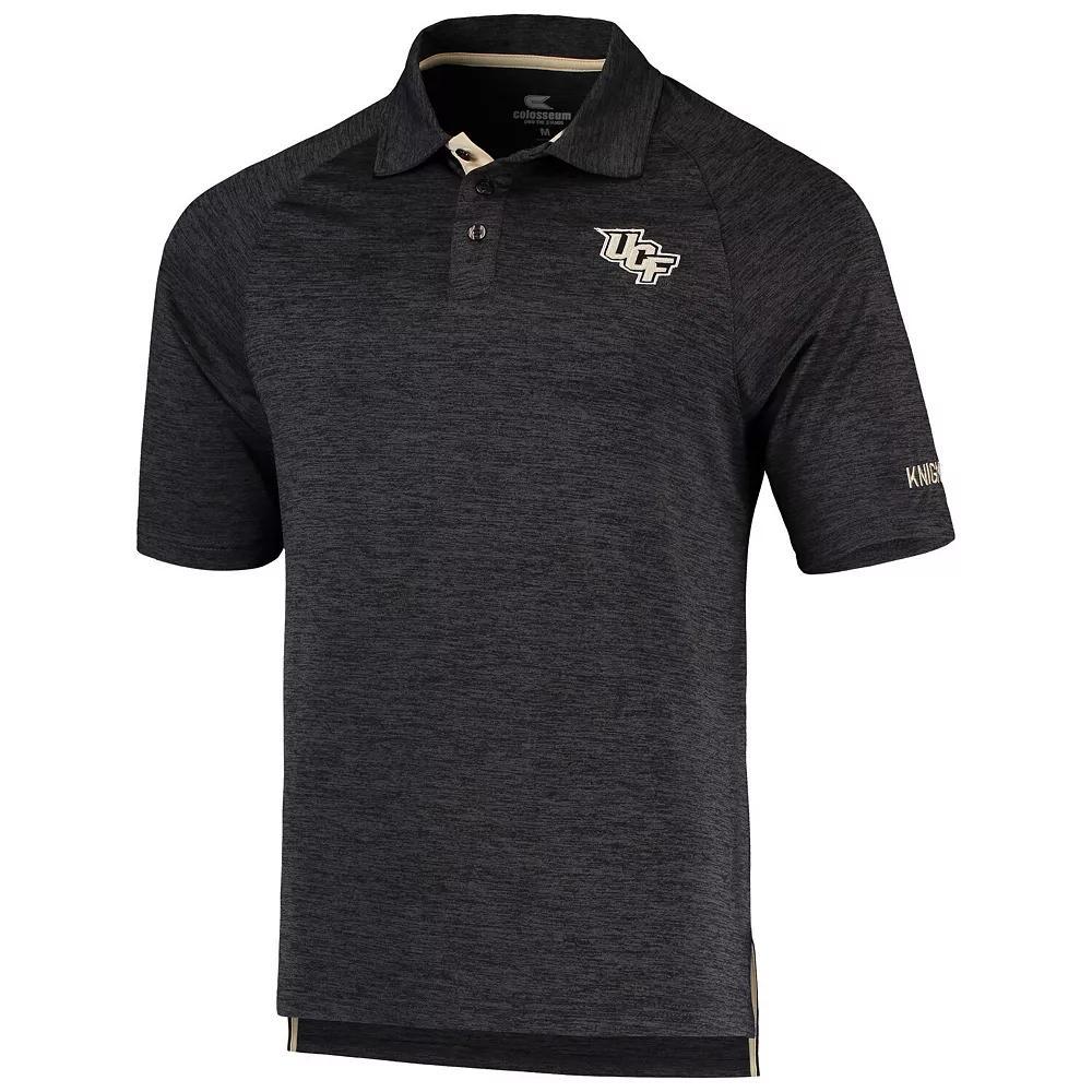 Men's Colosseum Heathered Black UCF Knights Down Swing Polo, Size: XL, Charco Product Image