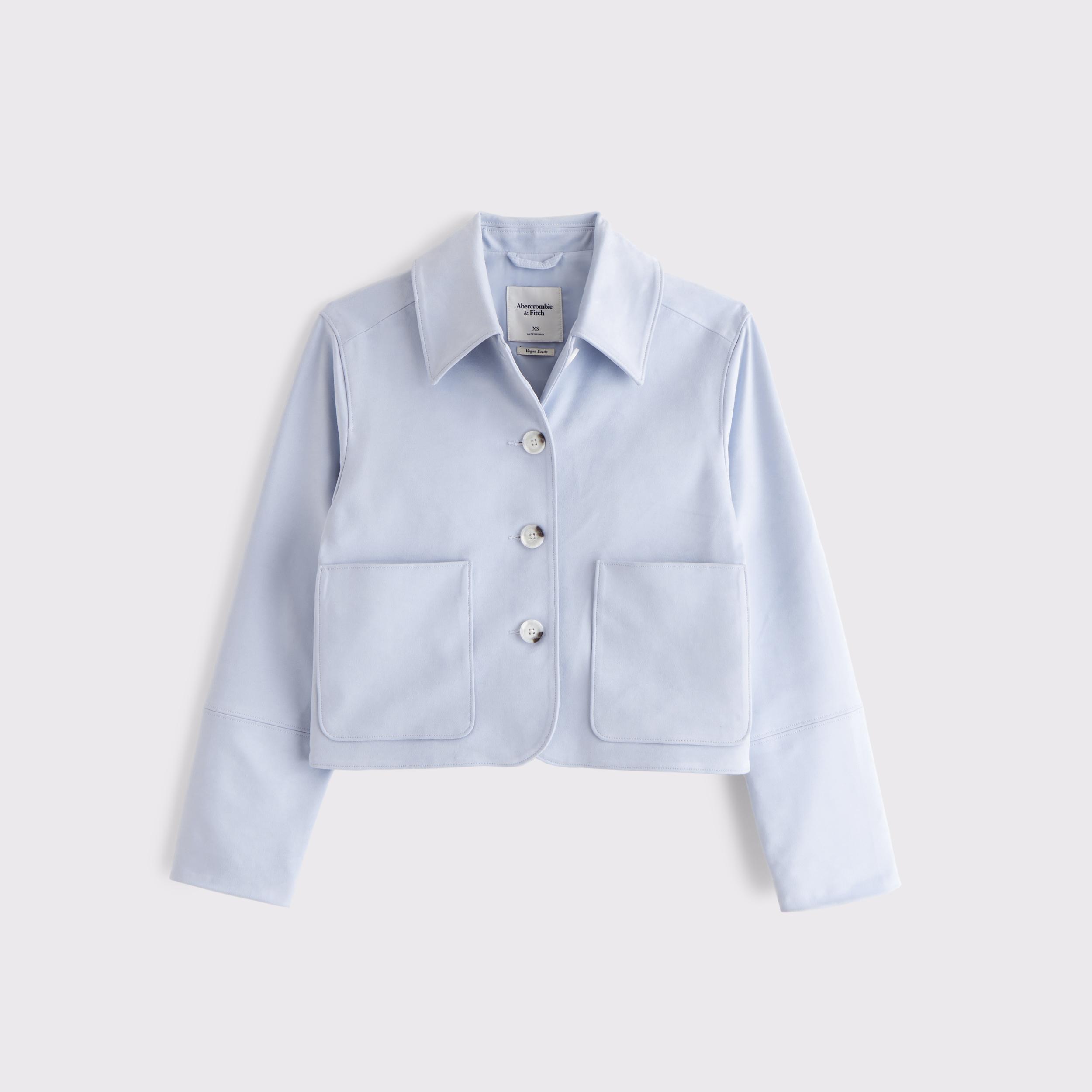 Vegan Suede Button-Through Jacket Product Image