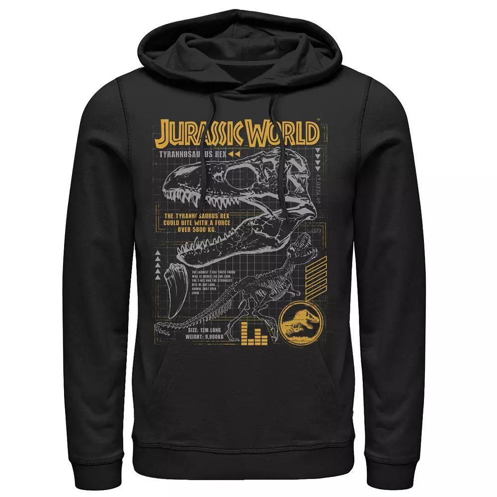Men's Jurassic World Two T-Rex Orange Schematic Hoodie,  Product Image