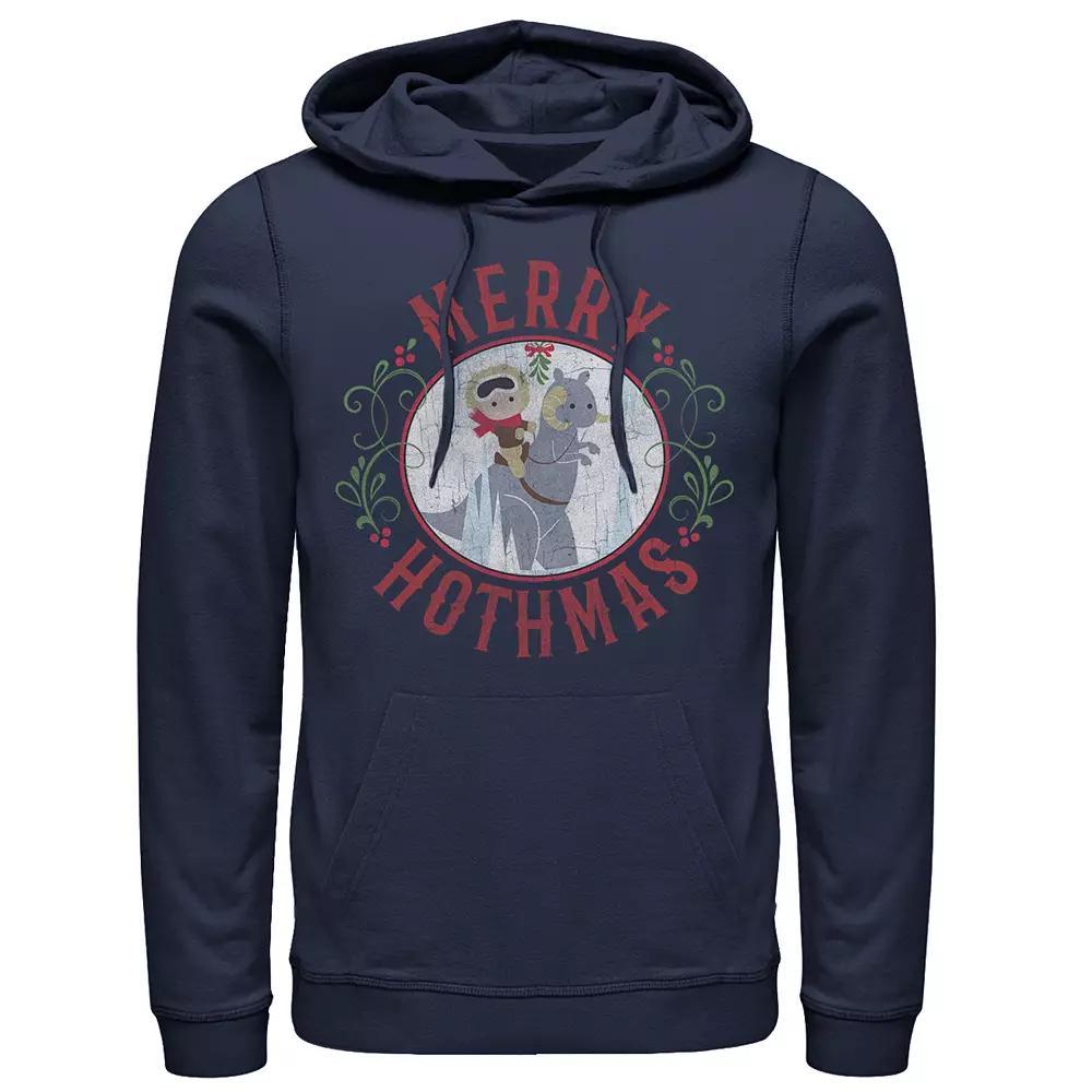 Men's Star Wars Merry Hothmas Cute Cartoon Mistletoe Circle Hoodie,  Product Image