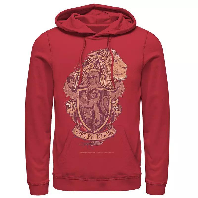 Mens Harry Potter Gryffindor Detailed Crest Graphic Pullover Hoodie Product Image