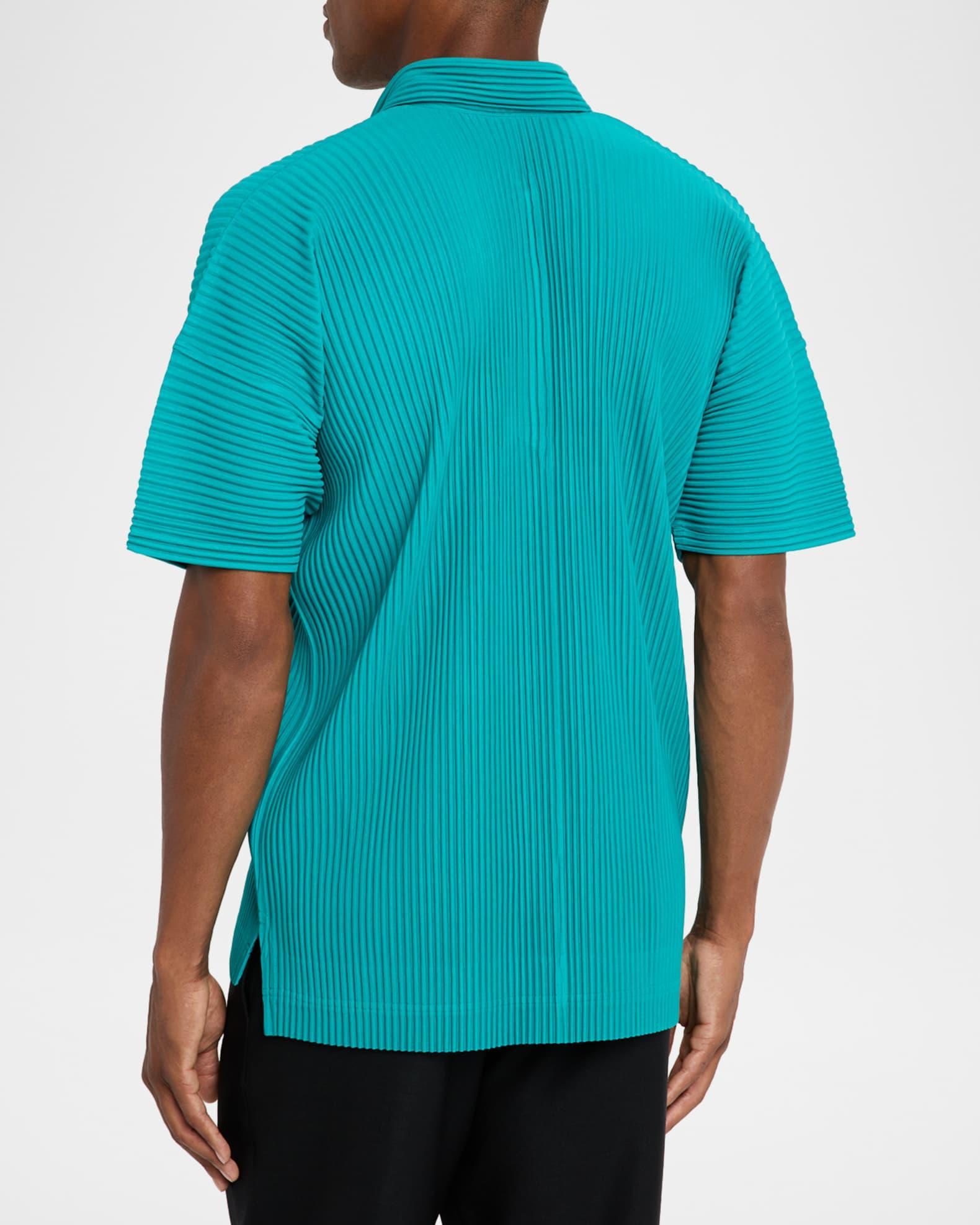 Men's Pleated Polo Shirt Product Image