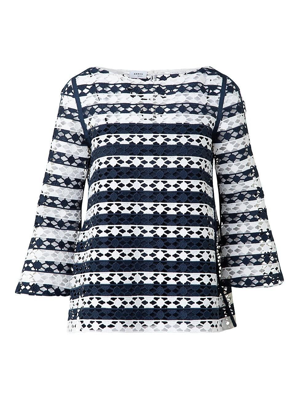 Womens Guipure Lace Relaxed-Fit Top Product Image