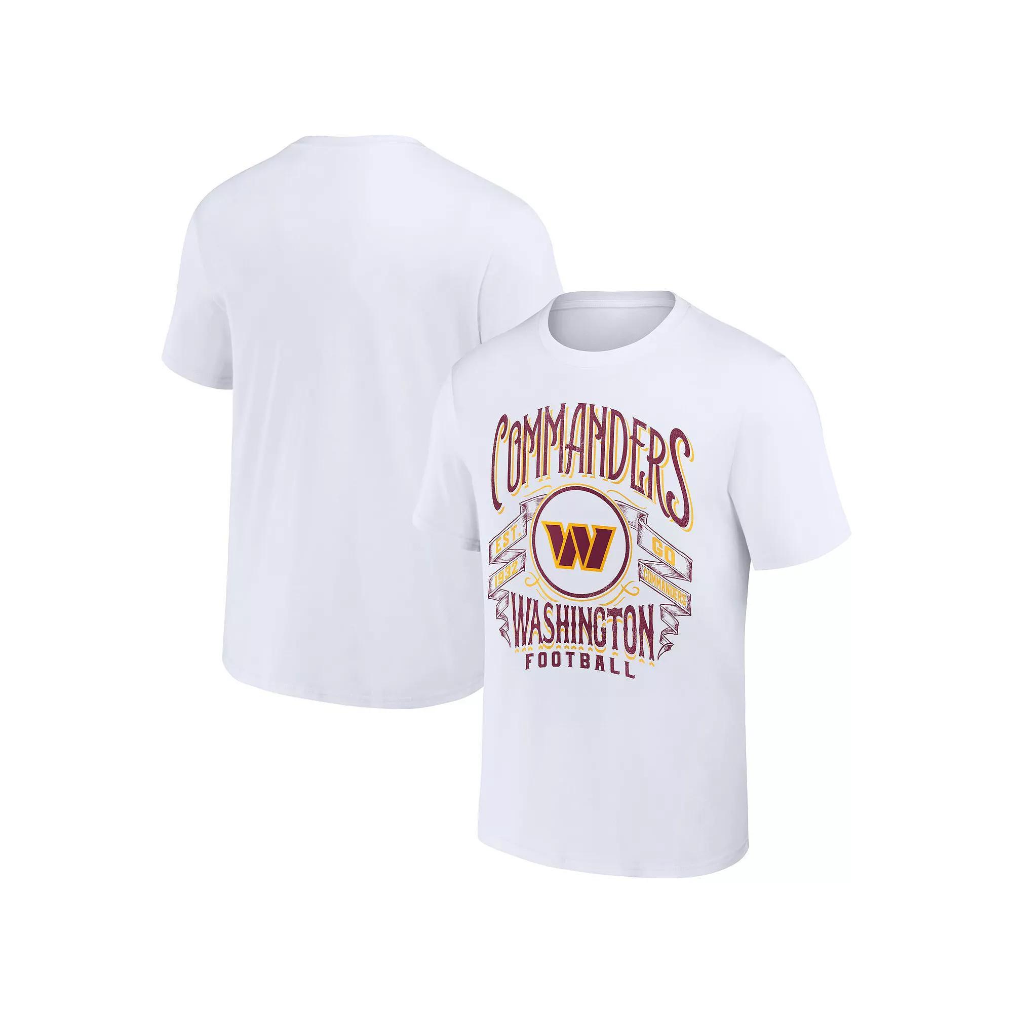 Men's NFL x Darius Rucker Collection by Fanatics White Washington Commanders Vintage Football T-Shirt,  Product Image