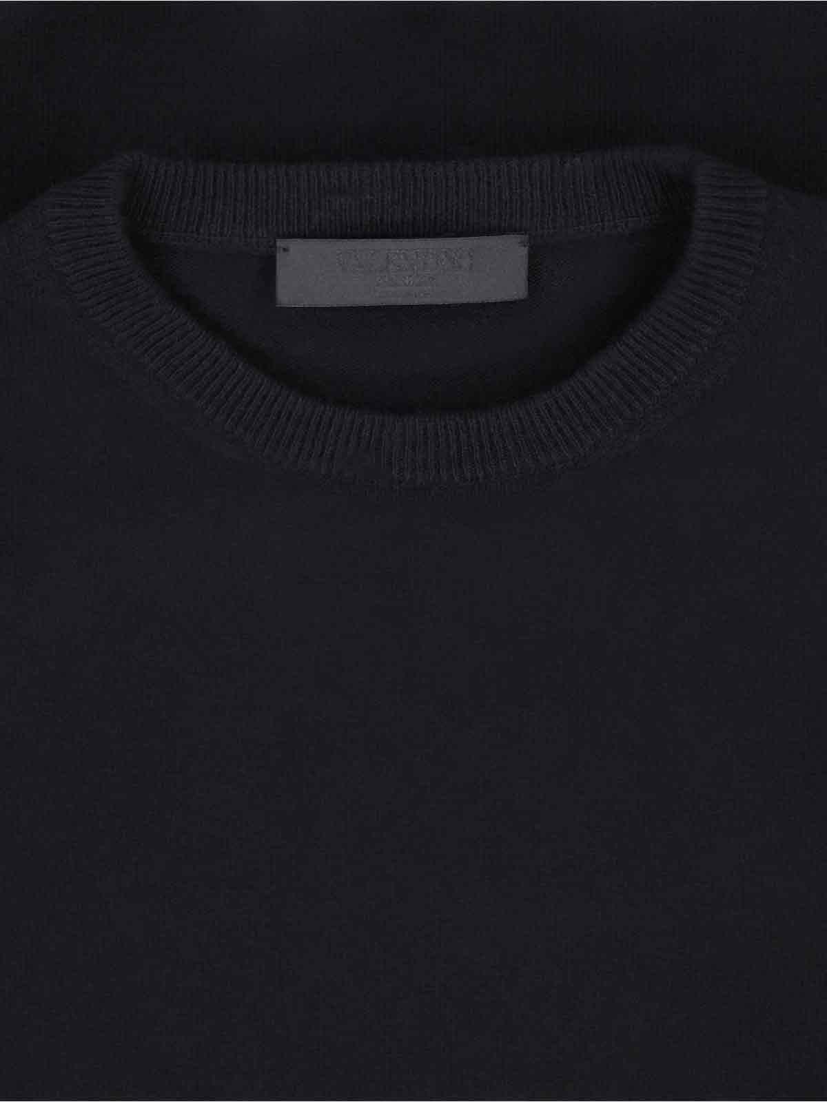 Ruffled Sweater In Black Product Image