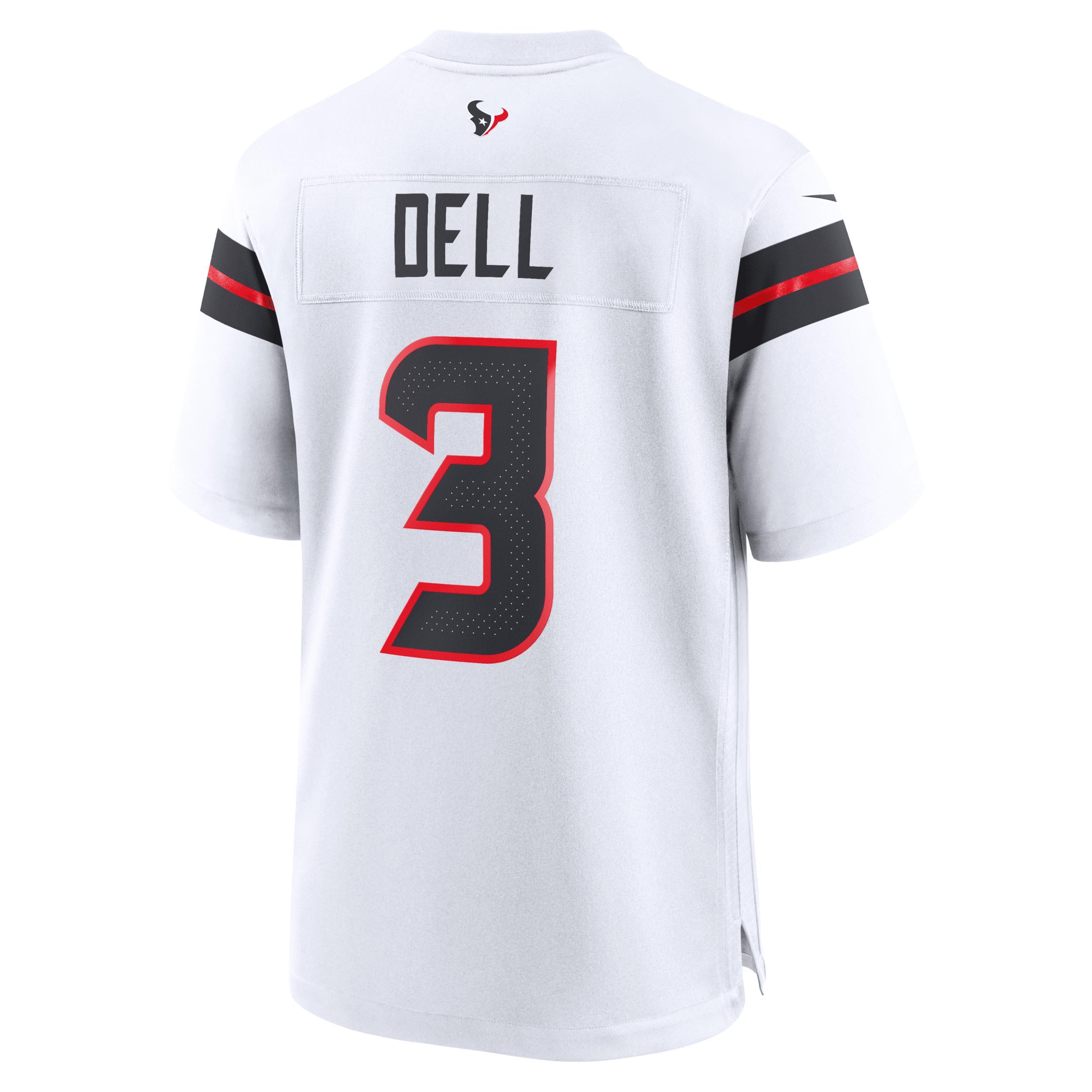 Men's Nike Tank Dell  White Houston Texans Game Jersey, Size: 2XL Product Image