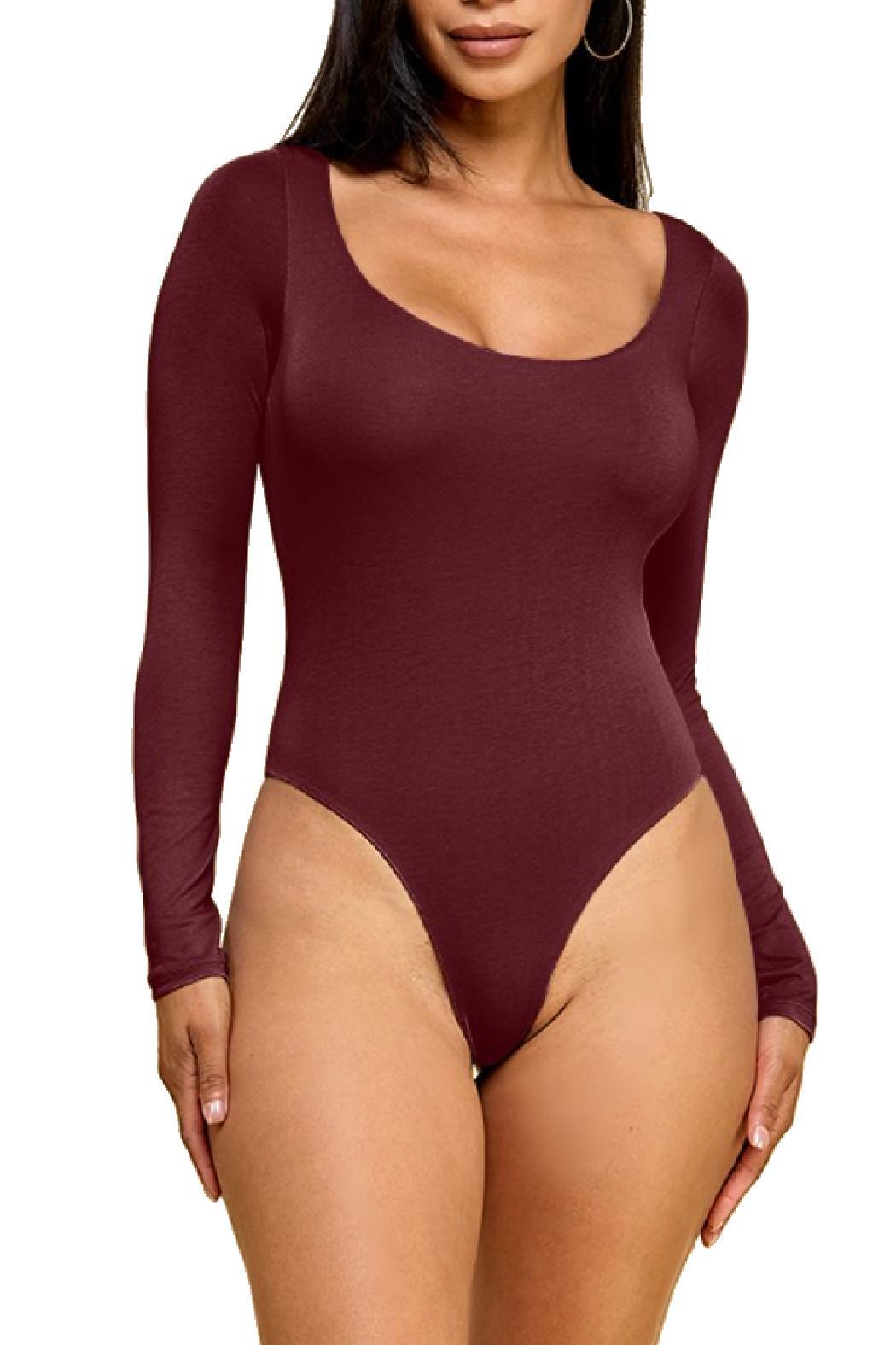 Scoop Neck Double Layer Bodysuit Product Image