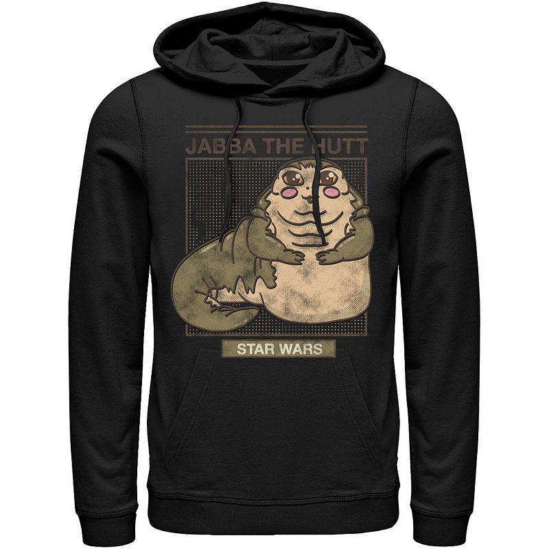 Mens Star Wars Jabba The Hutt Cartoon Cute Portrait Grid Hoodie Product Image