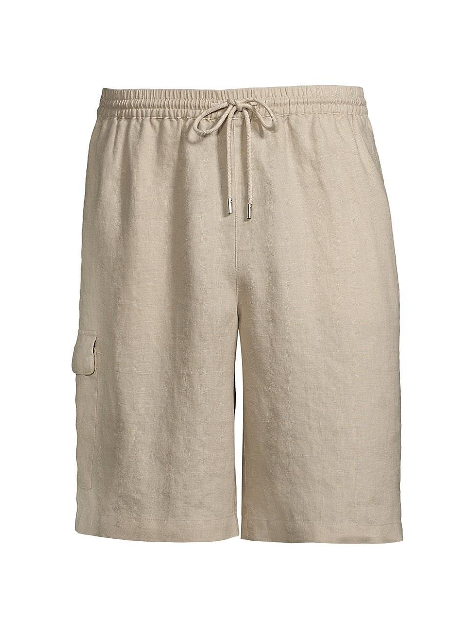 Mens Linen Cargo Shorts Product Image