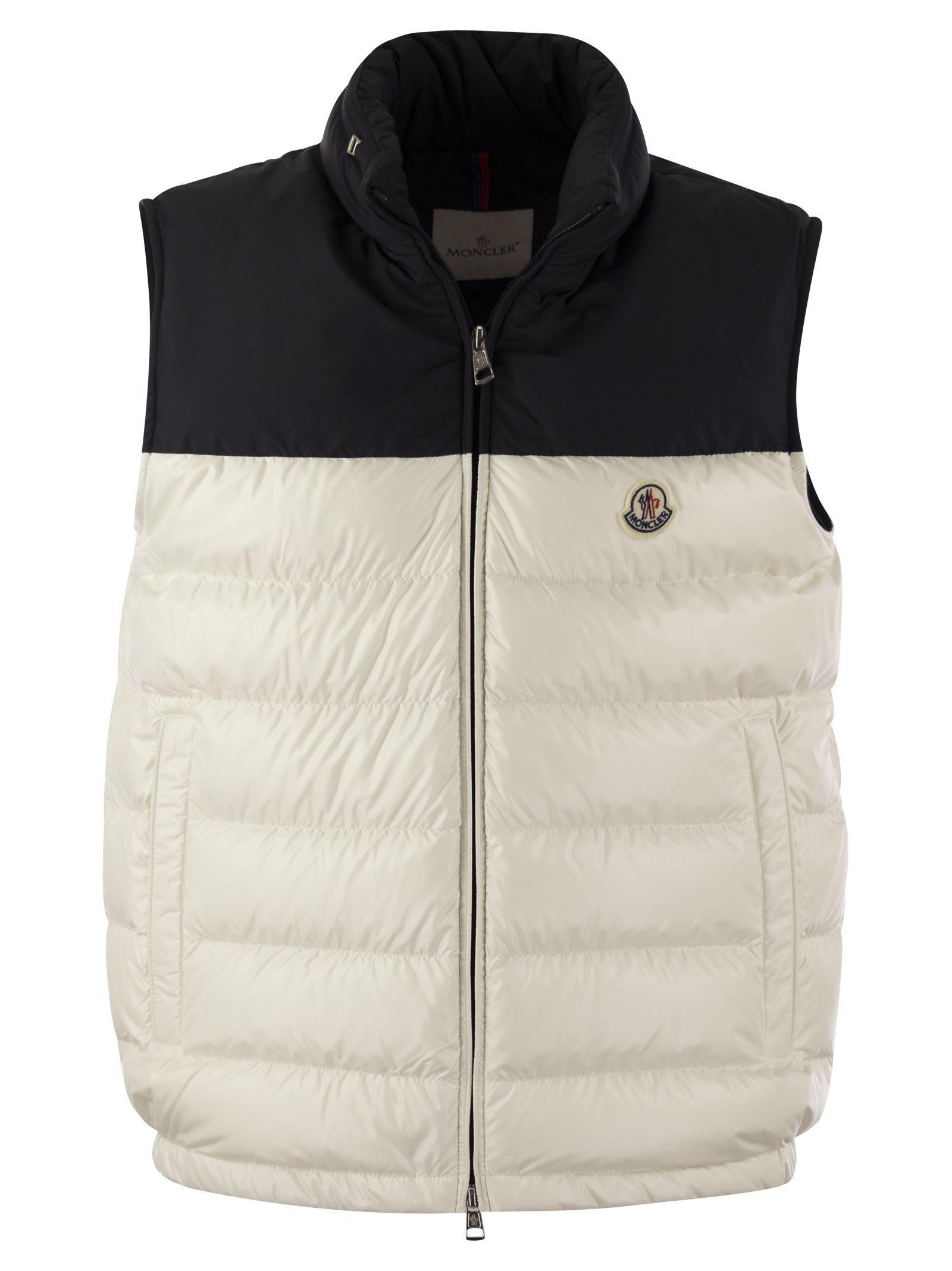 MONCLER Cerces - Down Filled Gilet In White Product Image