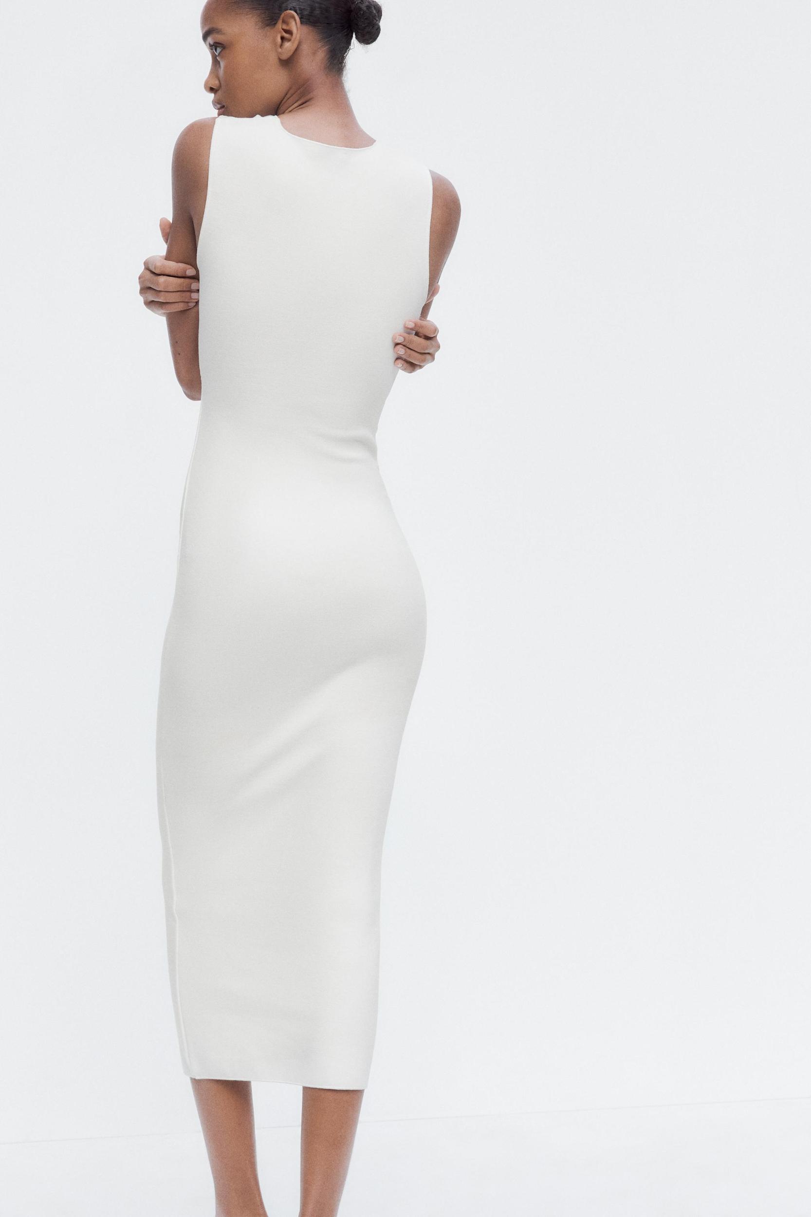 CUT OUT STRETCH MIDI DRESS Product Image