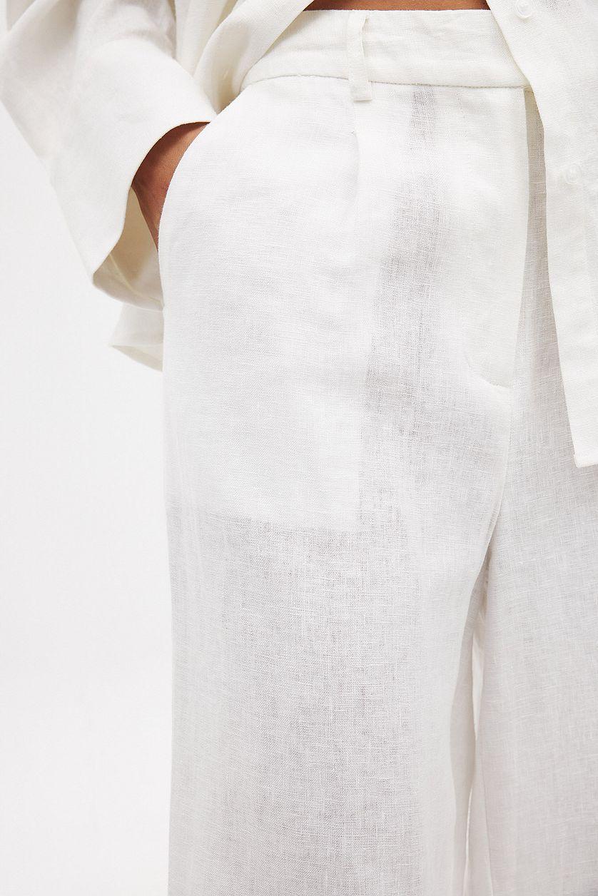Linen Wide Leg Pants Product Image
