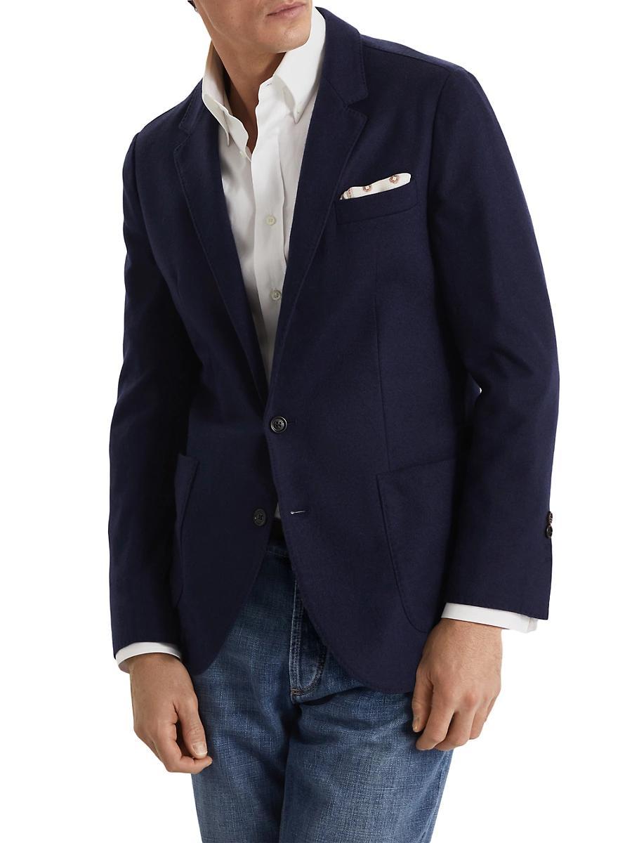 Mens Cashmere Jersey Blazer with Patch Pockets Product Image