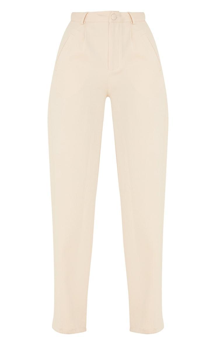 Stone Woven Pleat Detail Wide Leg Pants Product Image