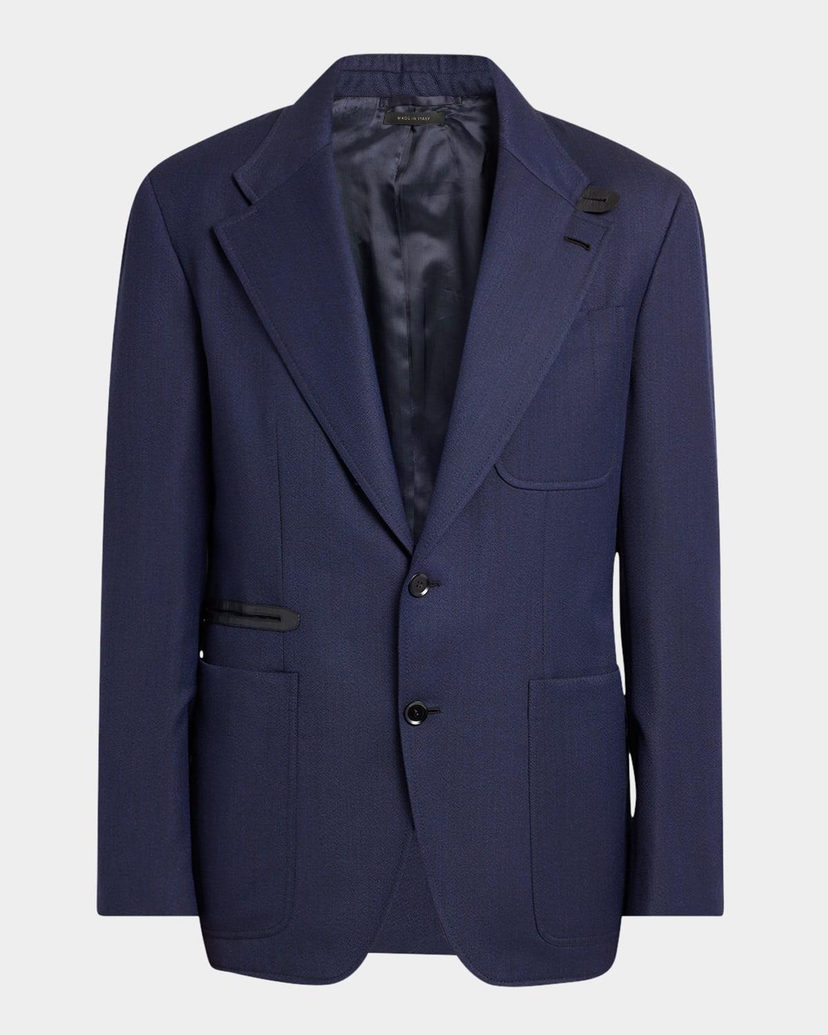 Men's Wool Single-Breasted Travel Sport Coat Product Image