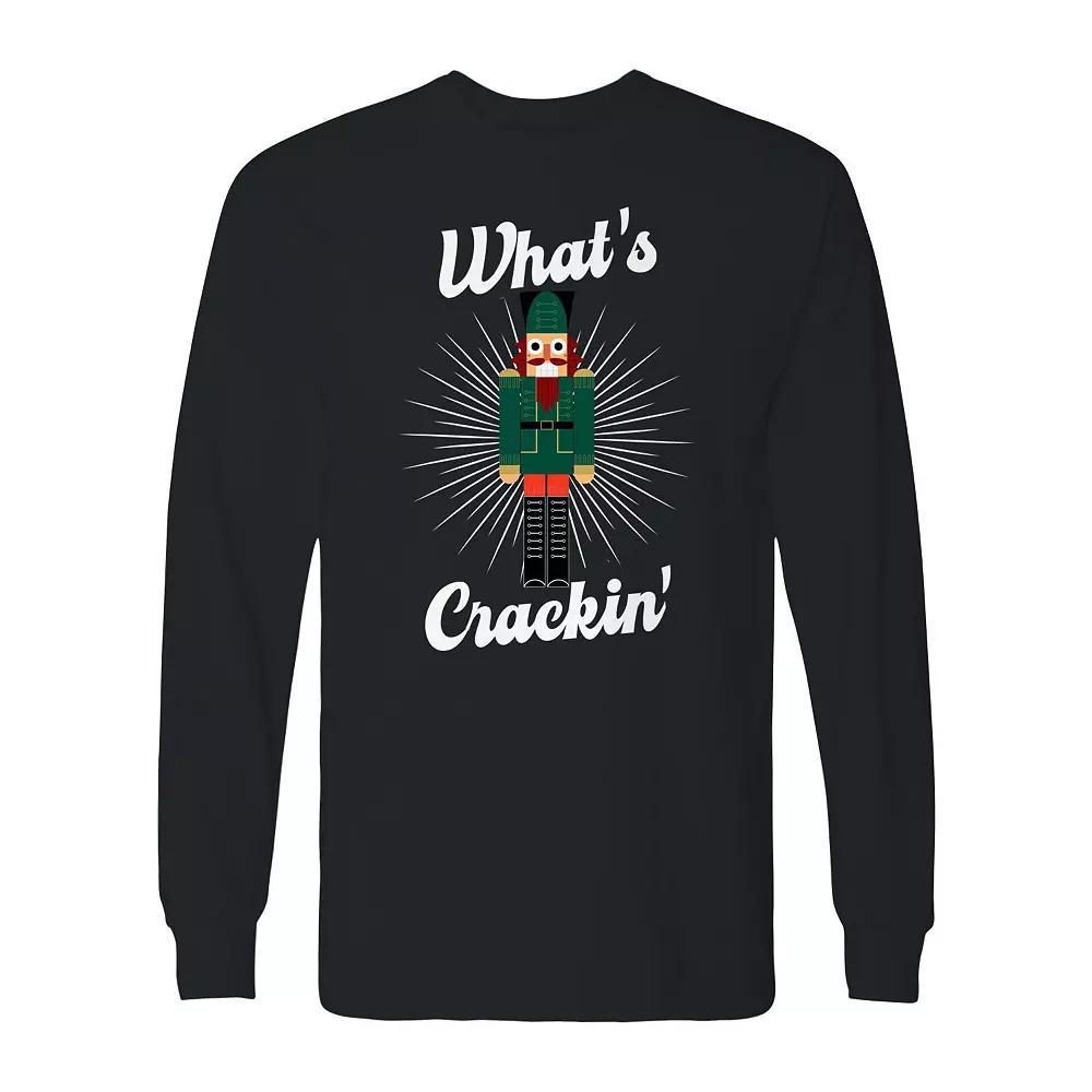 Men's Christmas What Cracker Long Sleeve Graphic Tee,  Product Image