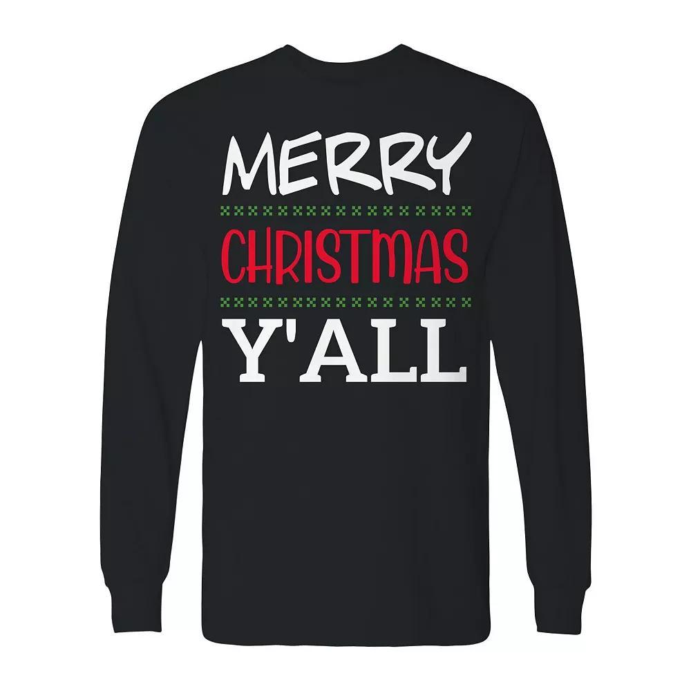 Men's Christmas Merry Christmas Long Sleeve Graphic Tee, Adult Unisex,  Product Image