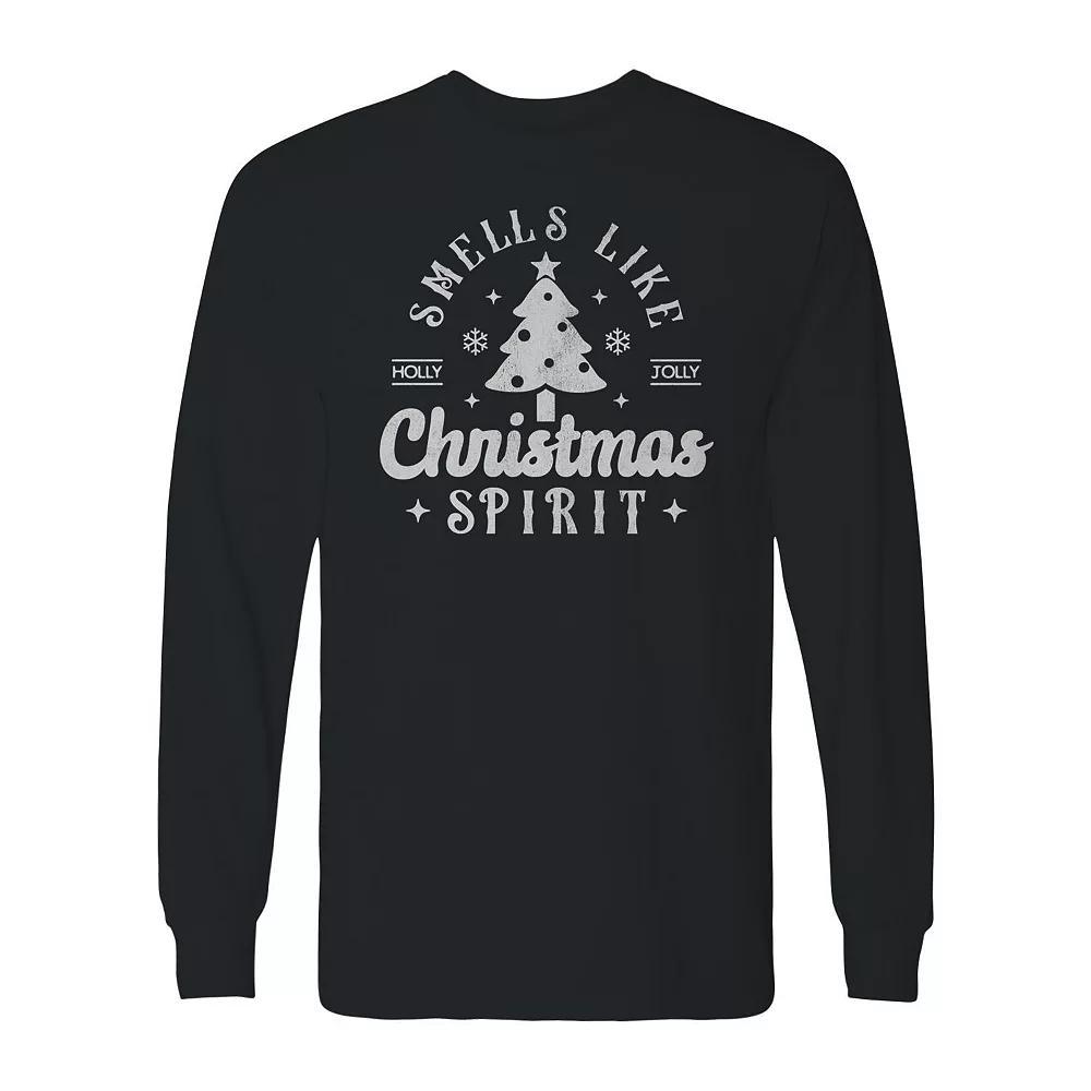 Men's Smells Like Christmas Spirit Long Sleeve Graphic Tee, Adult Unisex,  Product Image