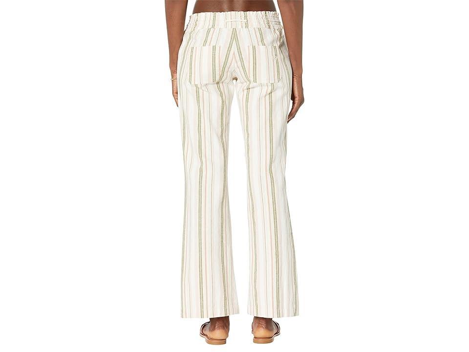 Roxy Oceanside Yarn-Dyed Beach Pants (Loden Cabana Stripe) Women's Casual Pants Product Image