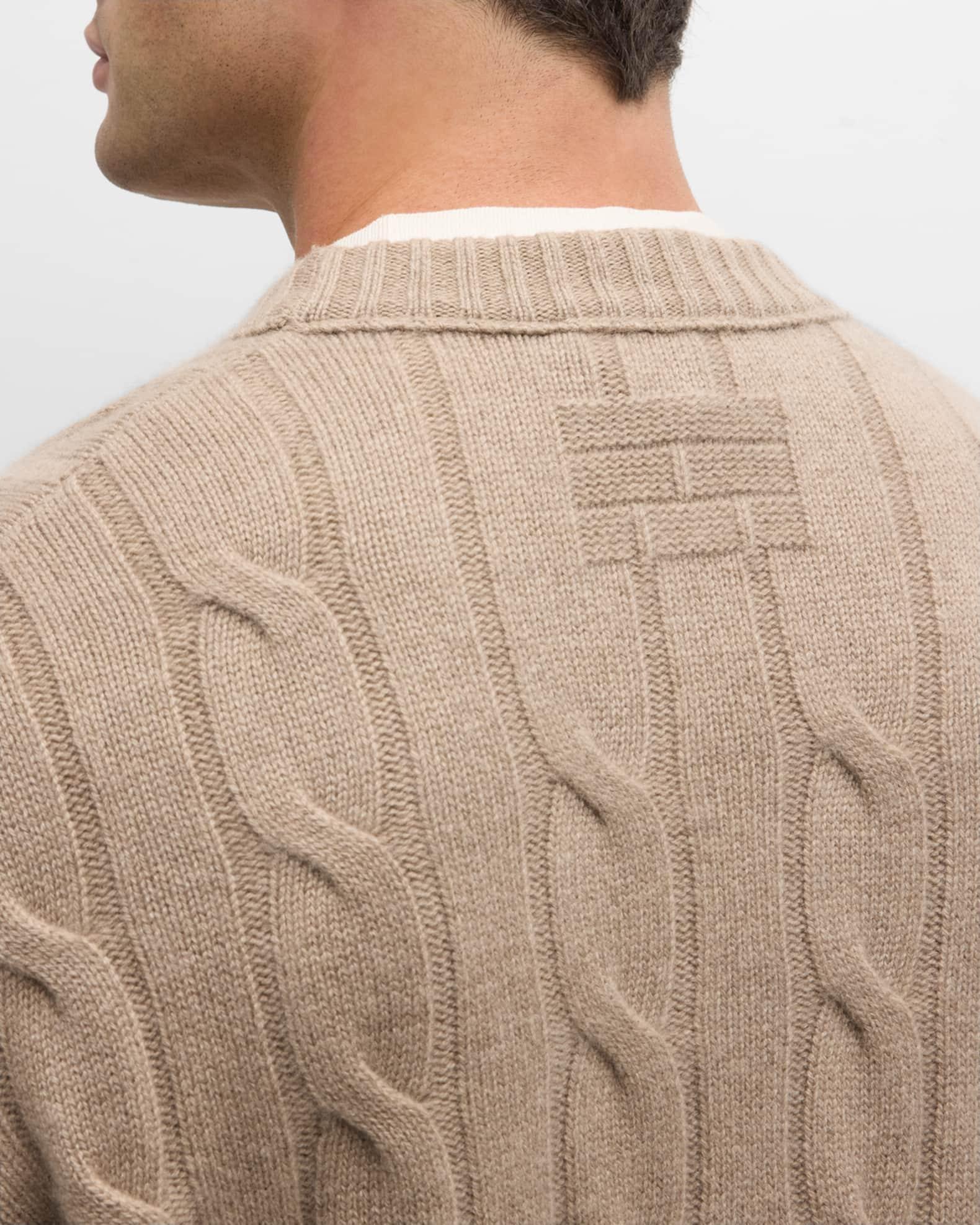 Mens Cable-Knit Cashmere Sweater Product Image