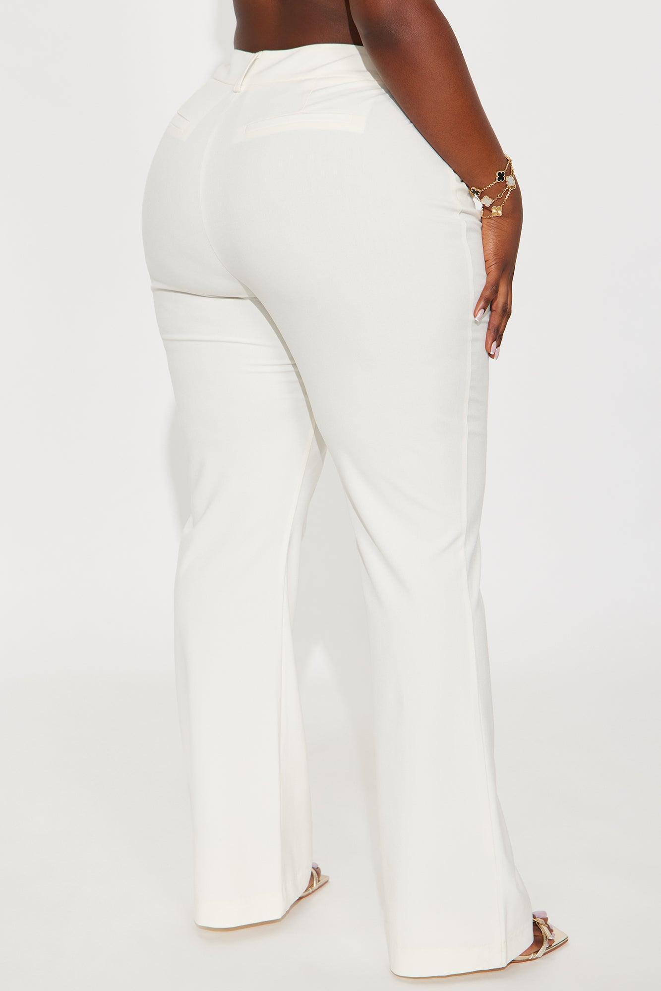 Tasha Dressy High Rise Pants - Ivory Female Product Image