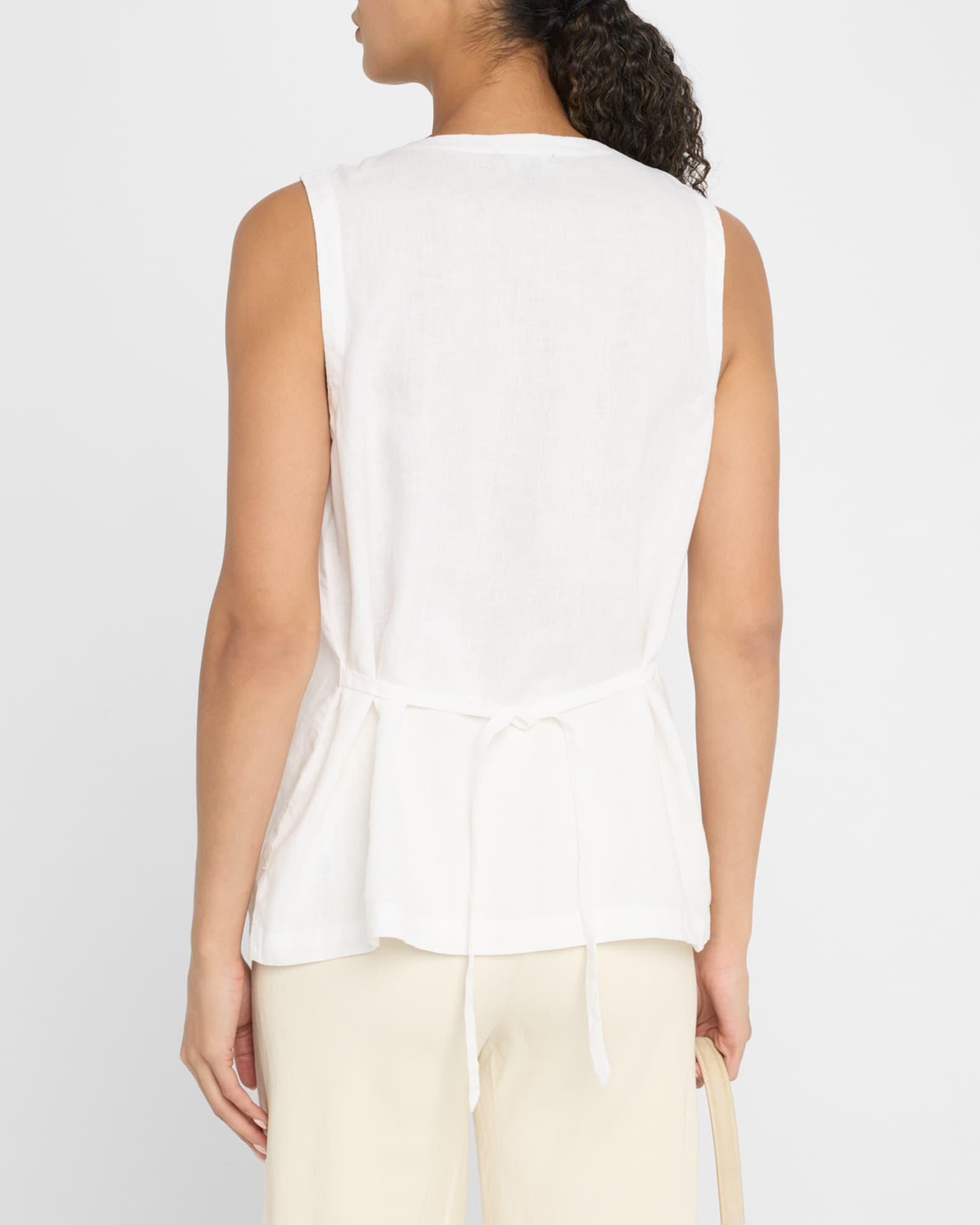 Button-Down Organic Linen Vest Product Image