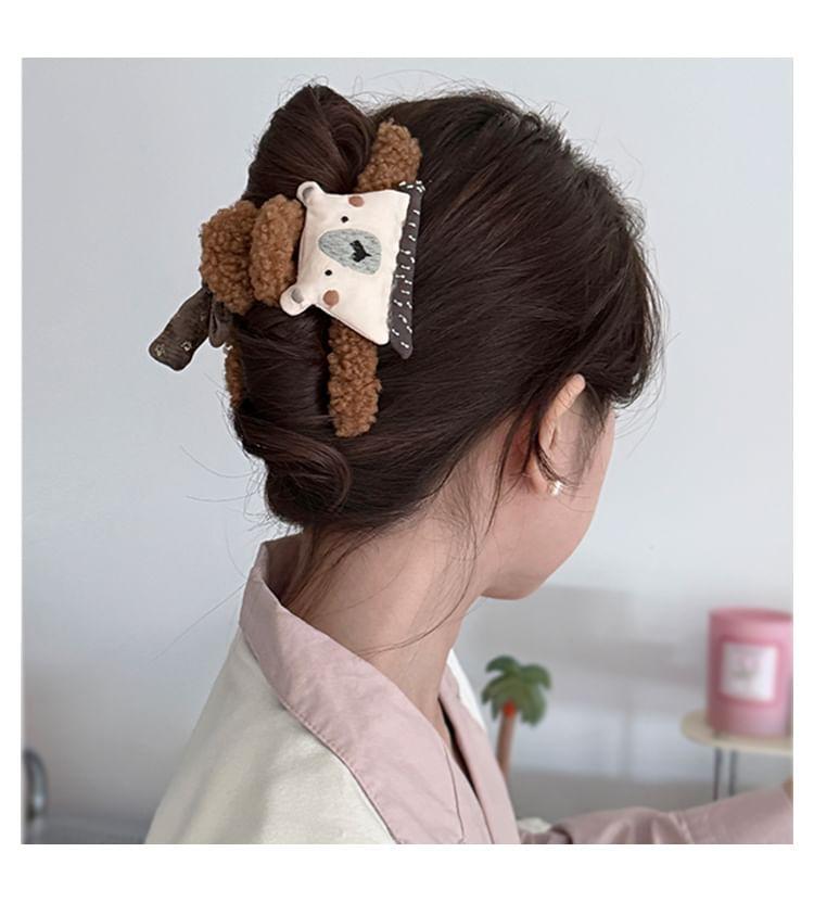 Bear Fabric Hair Claw Clip Product Image