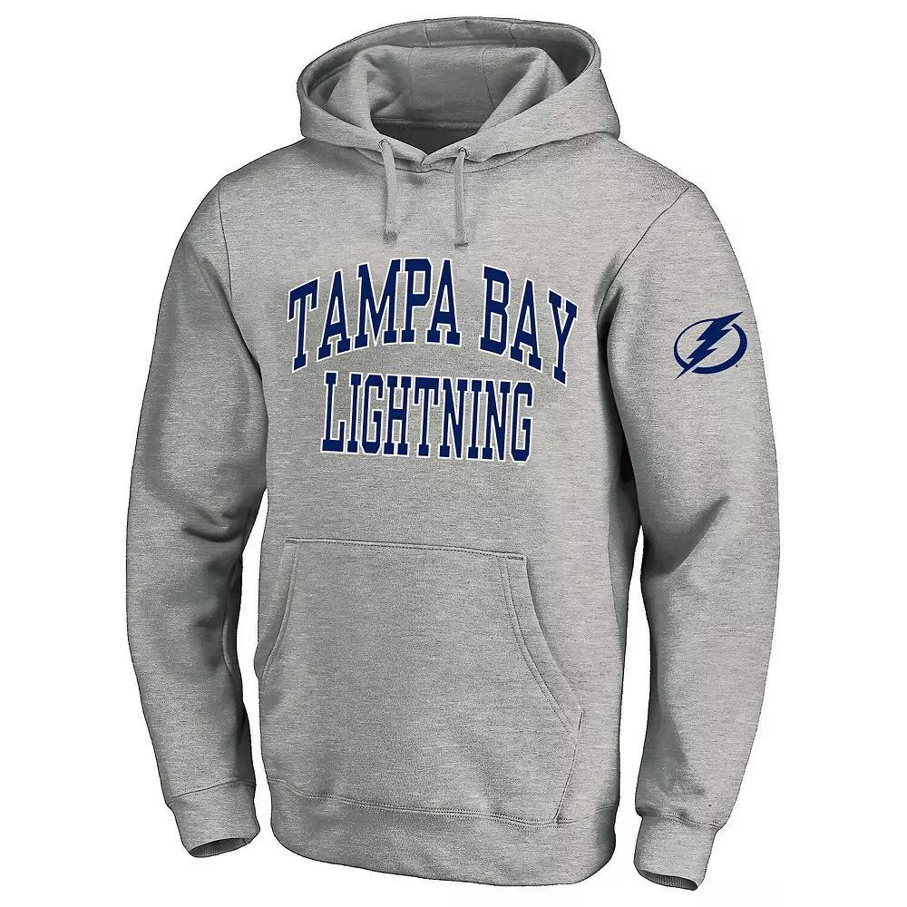 Men's Fanatics Heather Gray Tampa Bay Lightning Big & Tall Fleece Pullover Hoodie,  Product Image