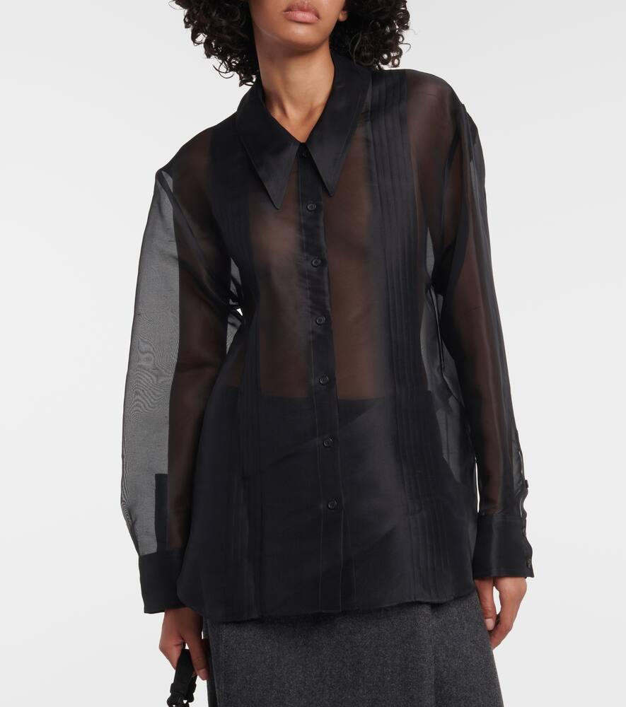 KHAITE Nori Silk Shirt In Black Product Image