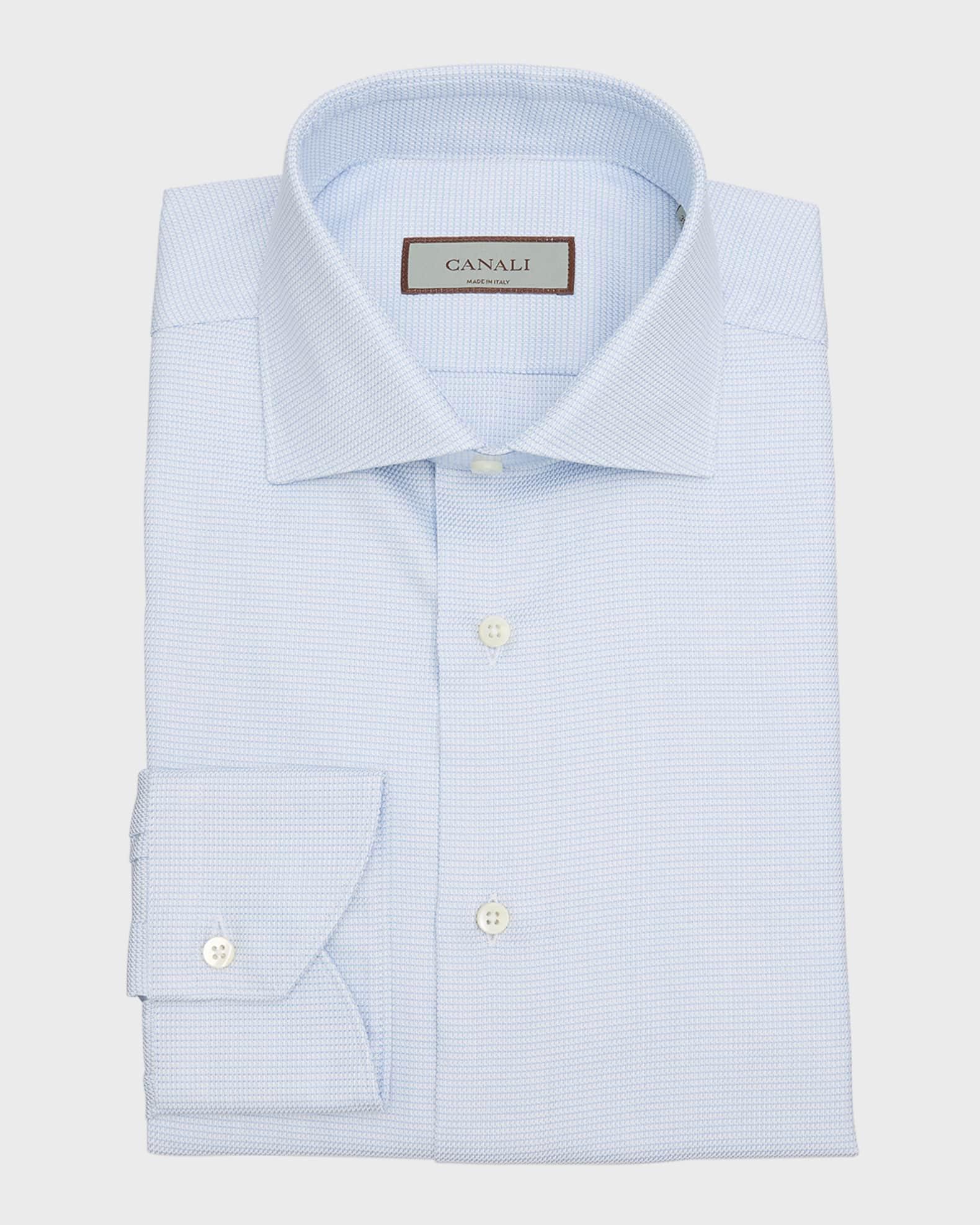 Men's Cotton Micro-Structure Dress Shirt Product Image