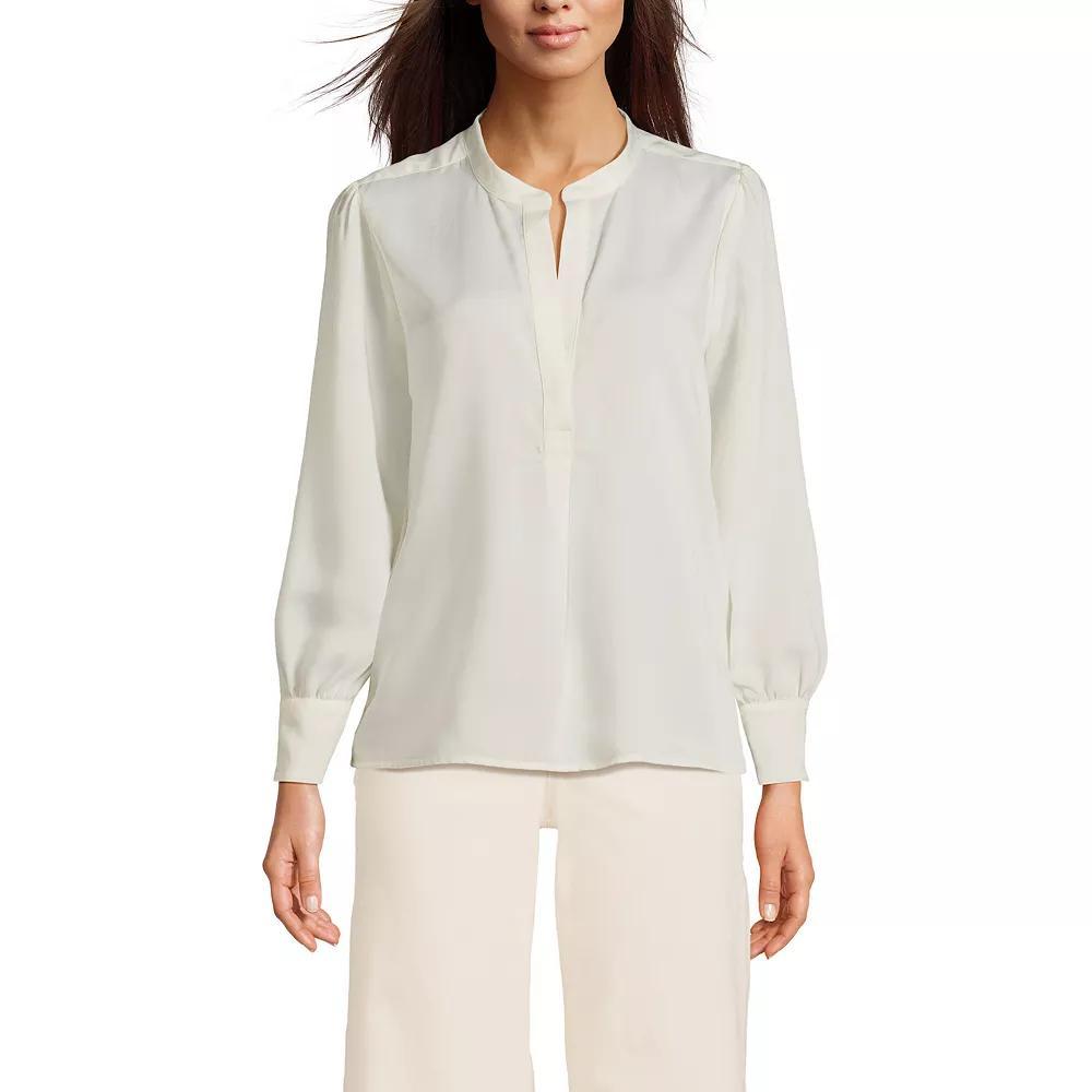 Women's Lands' End Satin Popover Shirt,  Product Image