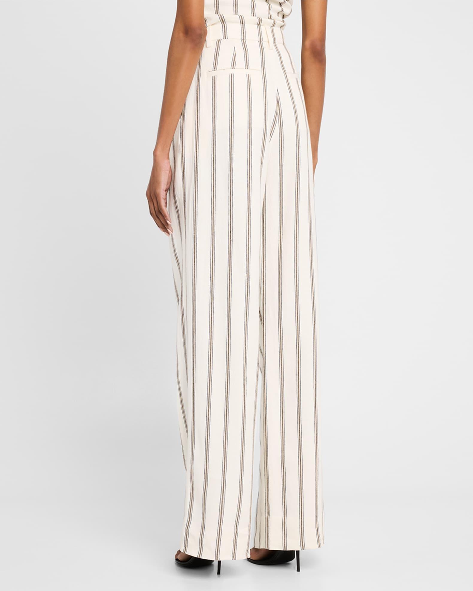 Charles Stripe Wide-Leg Pants Product Image