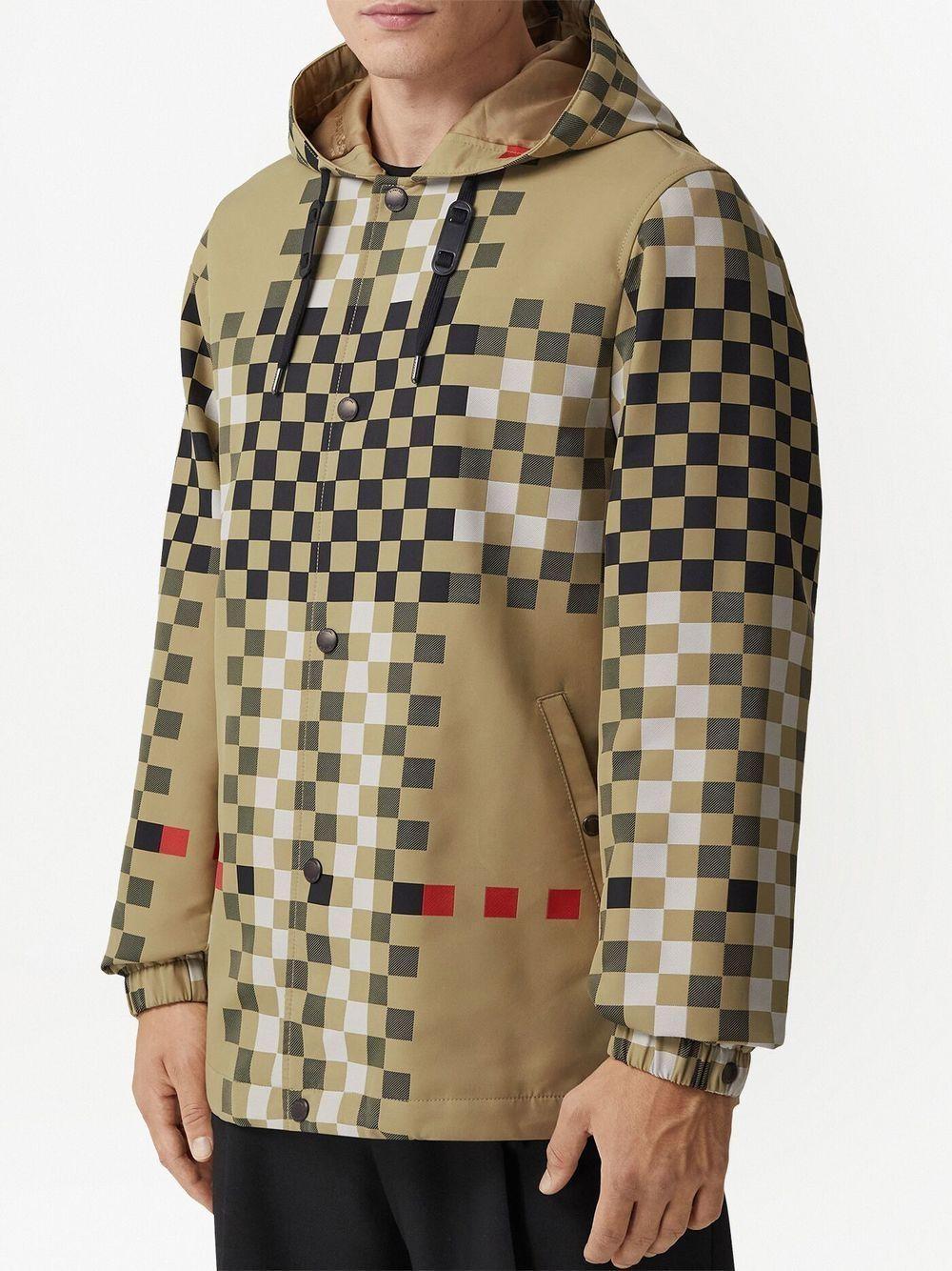 Pixel Check hooded jacket Product Image